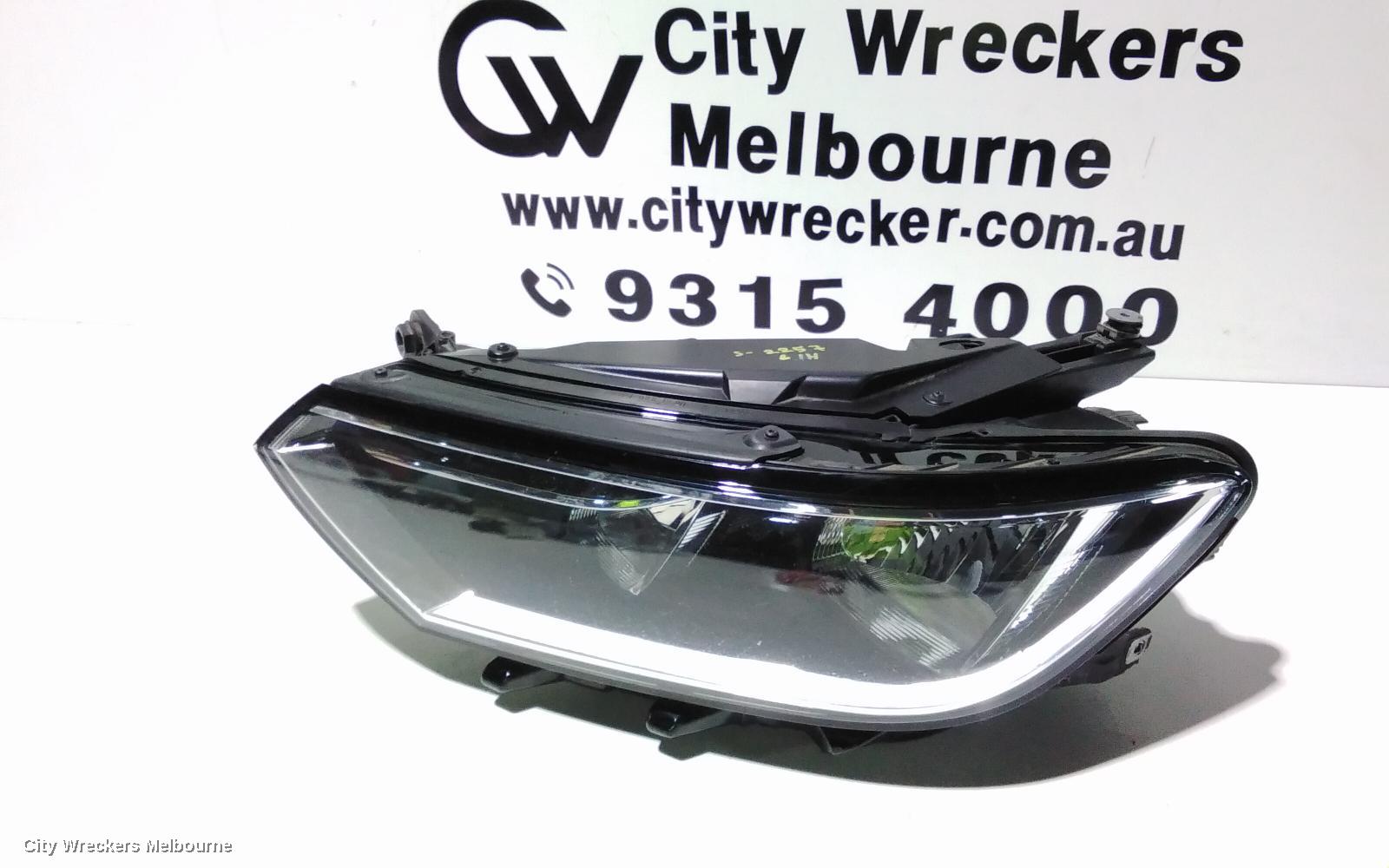 VOLKSWAGEN PASSAT LEFT HEADLAMP, B8/MK7, HALOGEN TYPE, 06/2015 - 10/2019