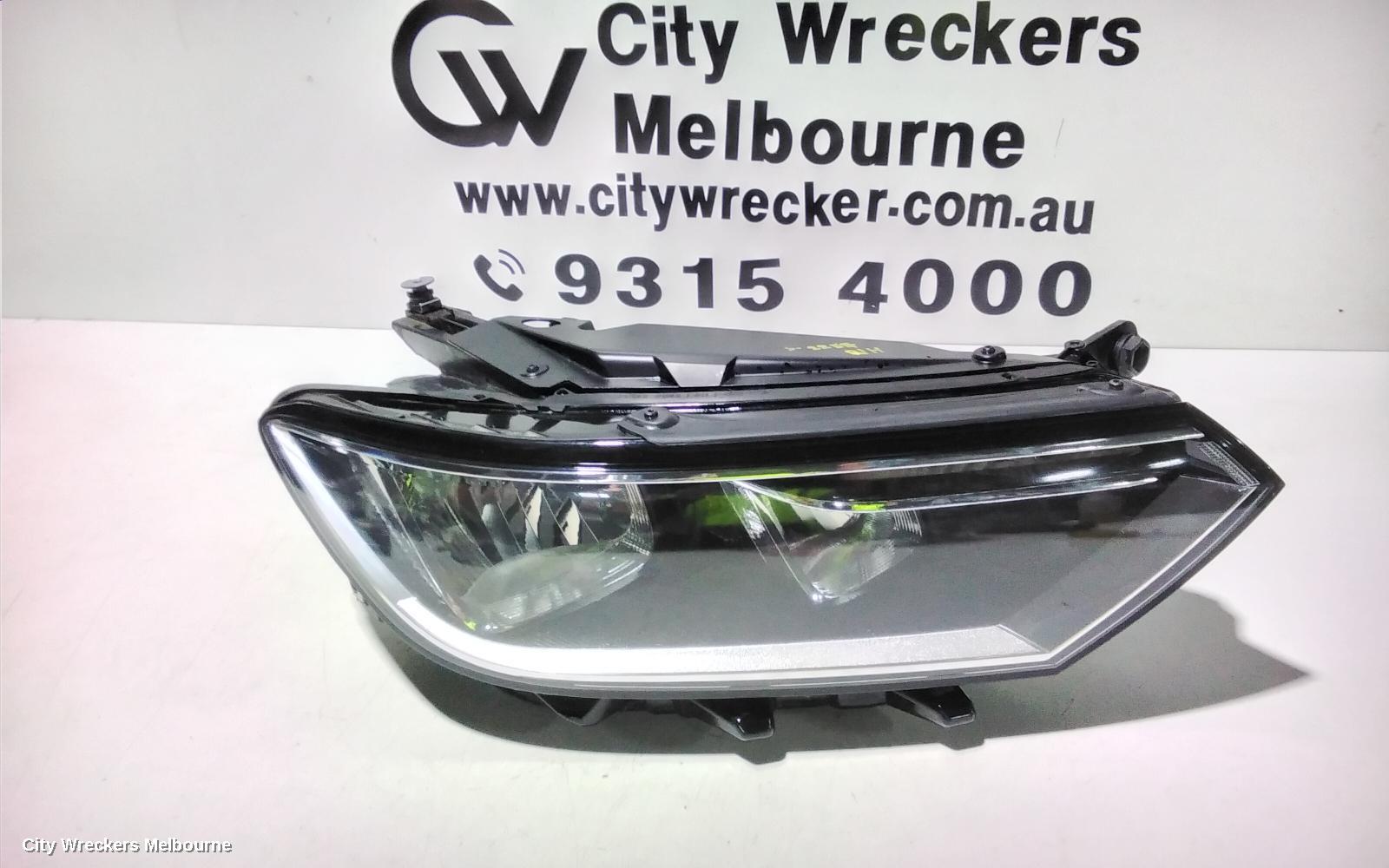 VOLKSWAGEN PASSAT RIGHT HEADLAMP, B8/MK7, HALOGEN TYPE, 06/2015 - 10/2019