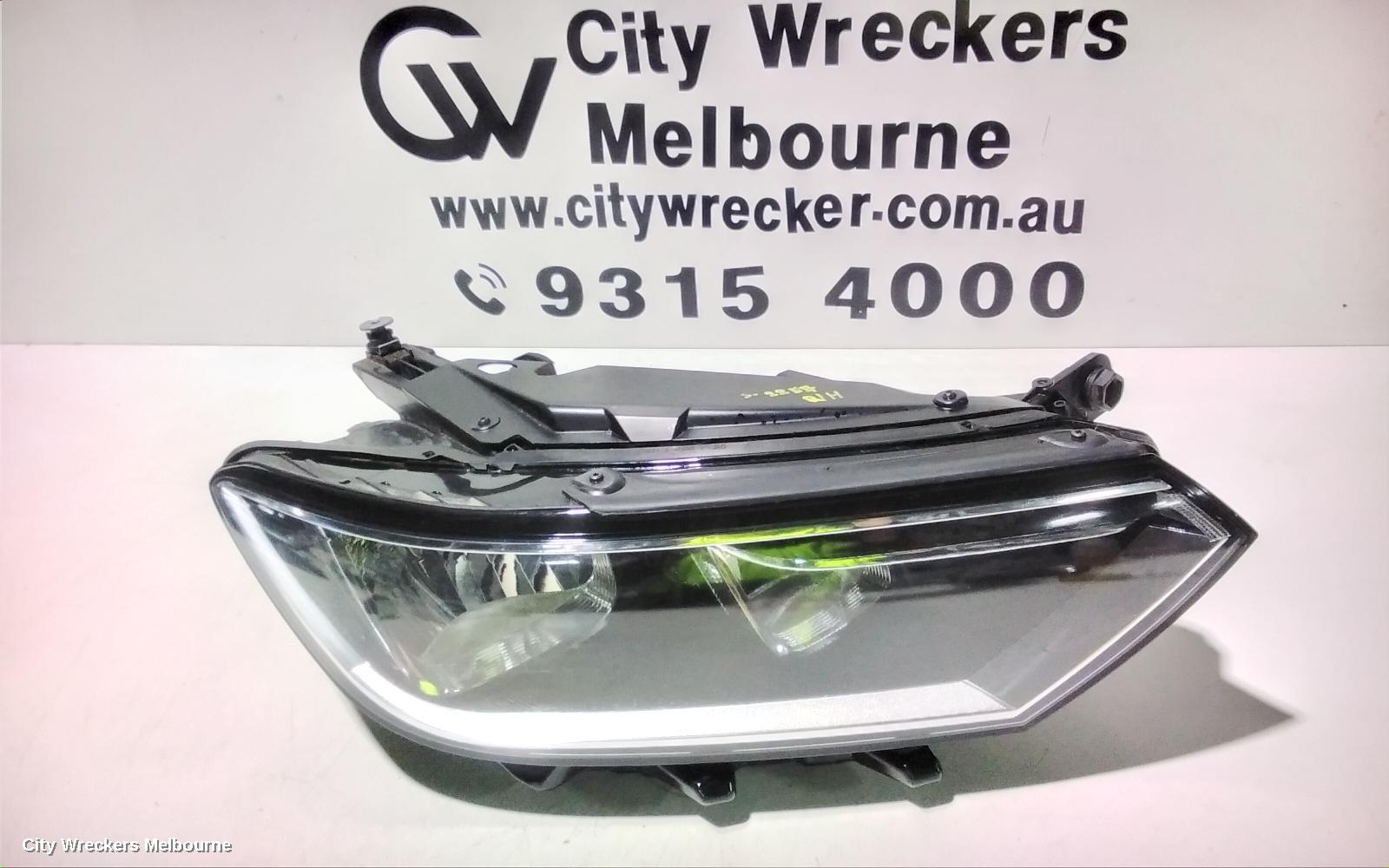 VOLKSWAGEN PASSAT RIGHT HEADLAMP, B8/MK7, HALOGEN TYPE, 06/2015 - 10/2019