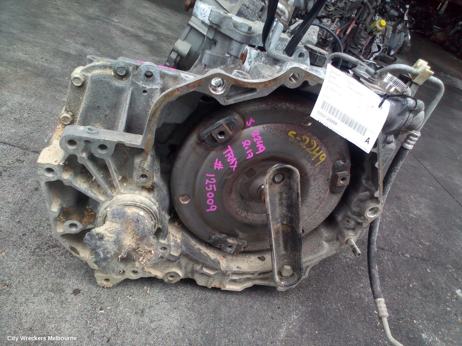 HOLDEN TRAX TRANS/GEARBOX, AUTO, PETROL, 1.4, TURBO, 7RCW TAG, TJ SERIES, 10/2016 - 12/2020