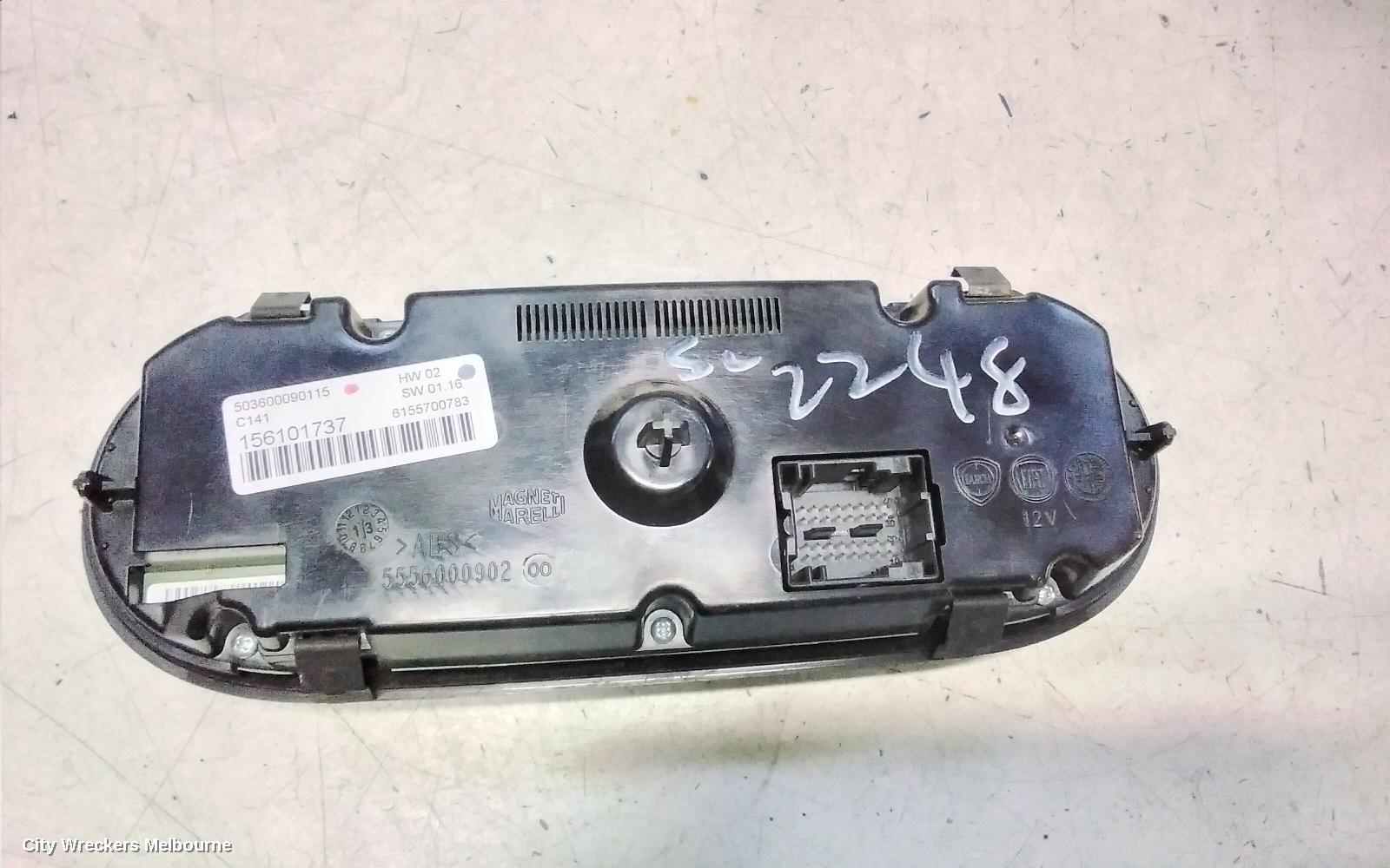 ALFA ROMEO GIULIETTA HEATER/AC CONTROLS, 940 SERIES, 01/2011 - 12/2020