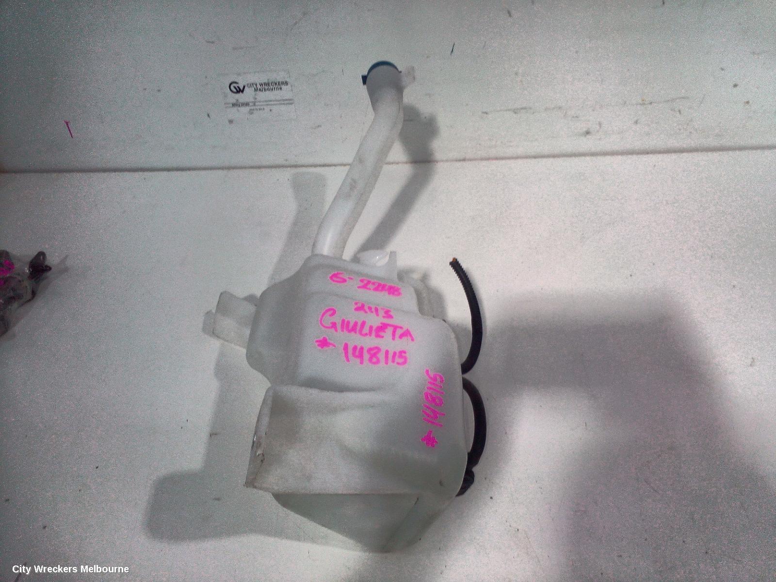 ALFA ROMEO GIULIETTA WASHER BOTTLE, 940 SERIES, 01/2011 - 12/2020