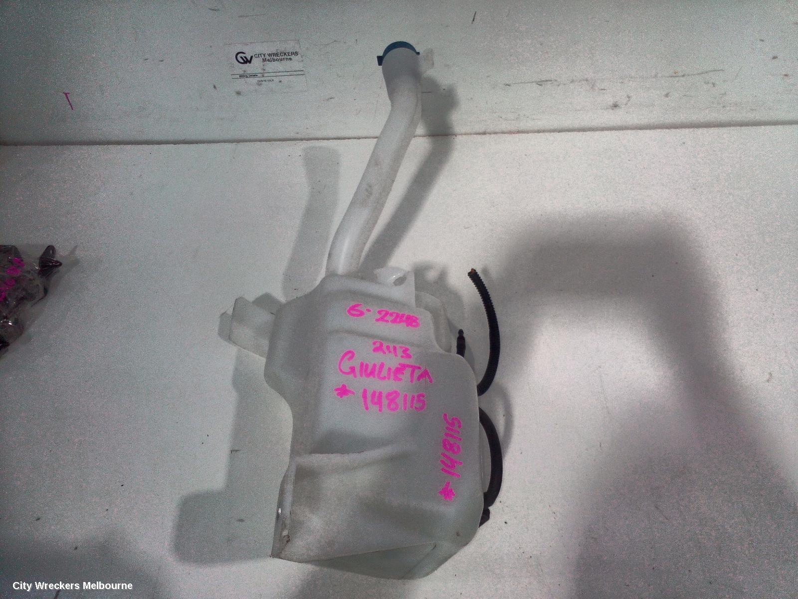 ALFA ROMEO GIULIETTA WASHER BOTTLE, 940 SERIES, 01/2011 - 12/2020