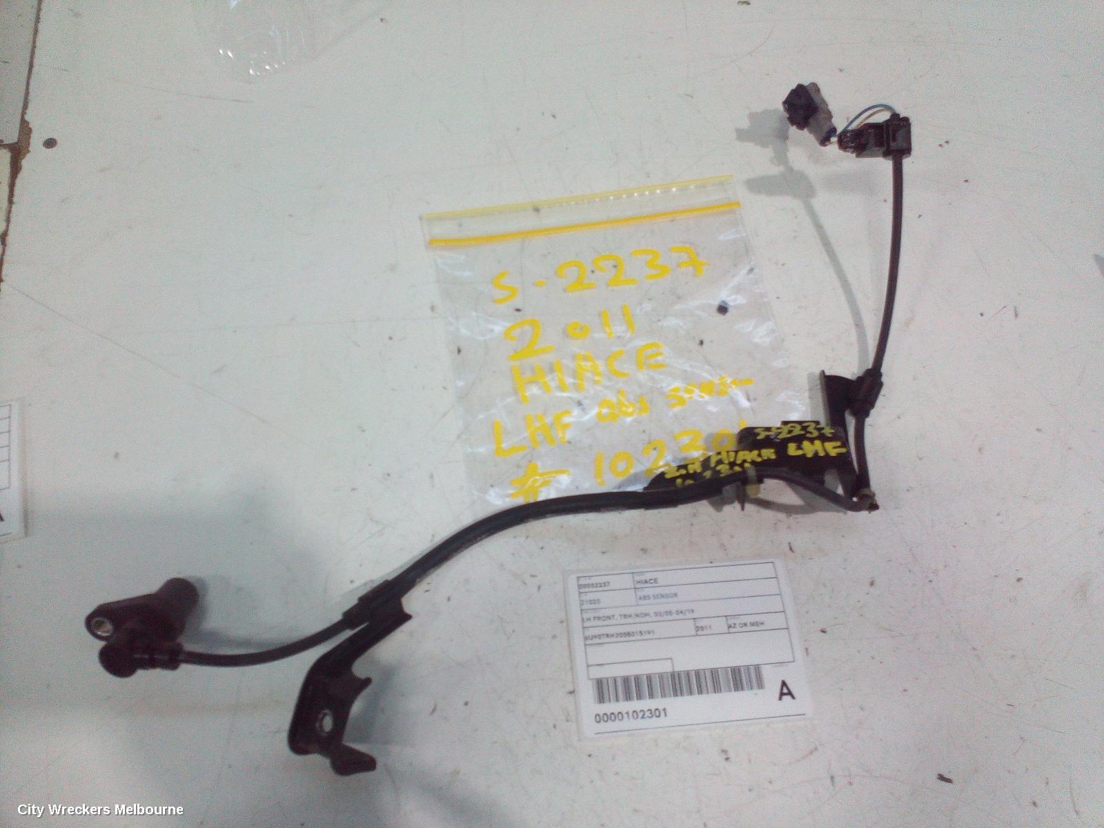 TOYOTA HIACE ABS SENSOR, LH FRONT, W/ LOOM TYPE, TRH/KDH, 03/2005 - 04/2019
