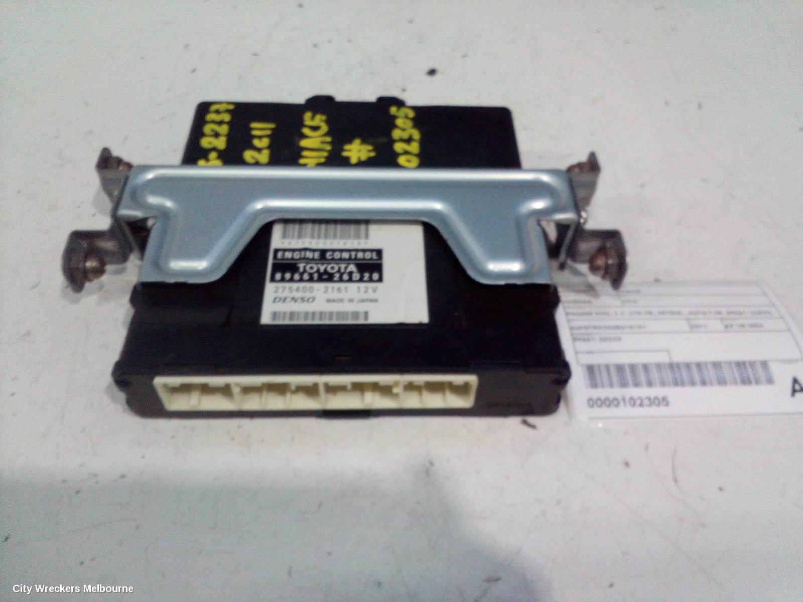 TOYOTA HIACE ECU, ENGINE ECU, 2.7, 2TR-FE, PETROL, AUTO T/M, 89661-26A20, ECU ONLY, TRH, 03/2005 - 04/2019