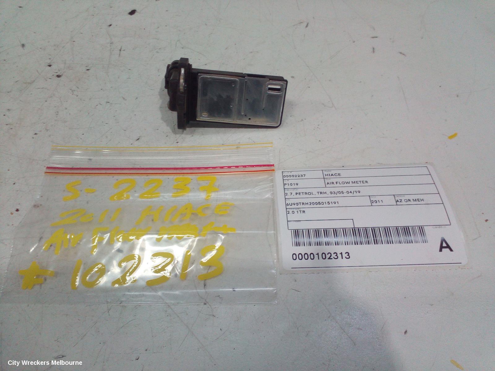 TOYOTA HIACE AIR FLOW METER, 2.7, PETROL, TRH, 03/2005 - 04/2019