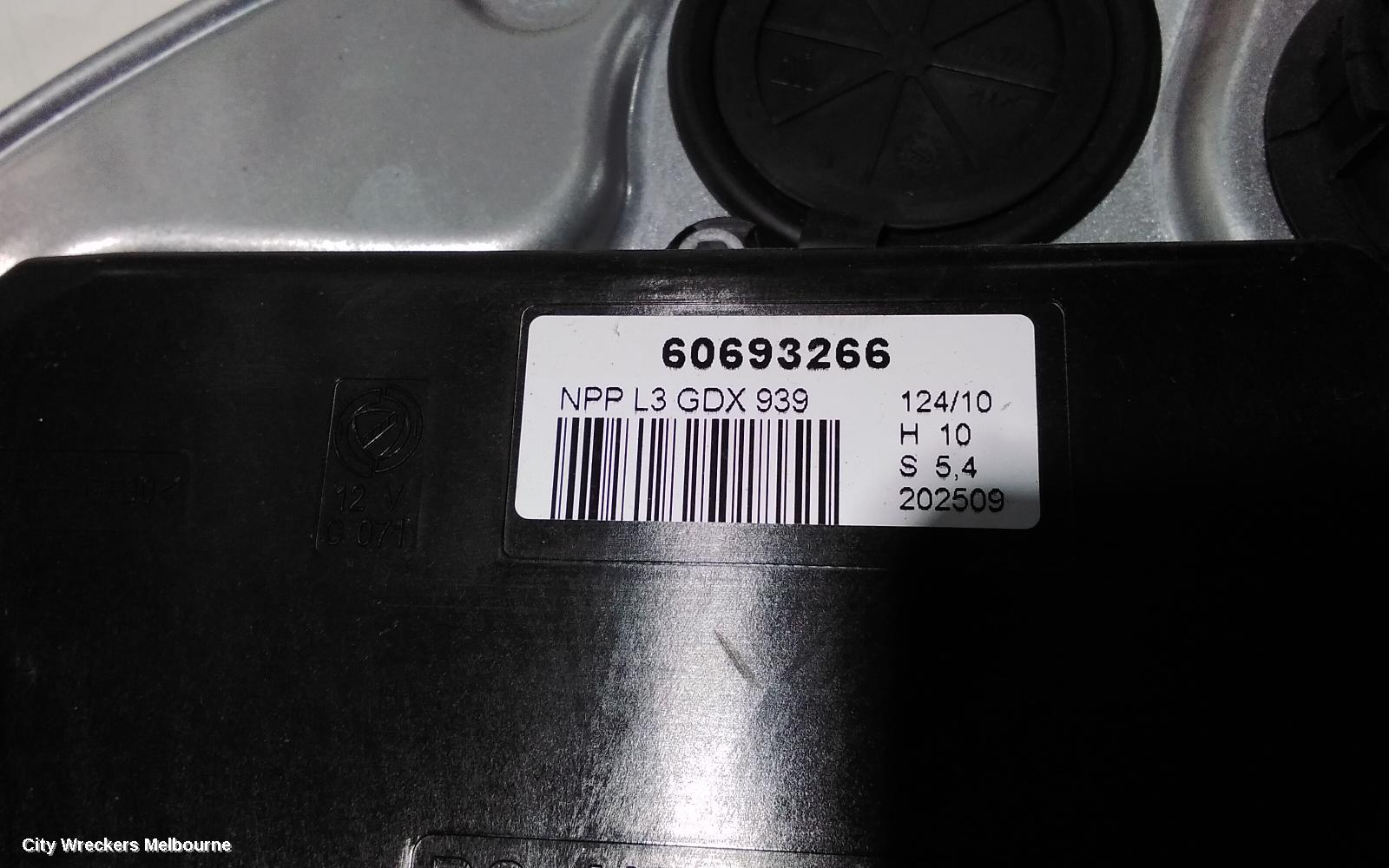 ALFA ROMEO 159 LEFT FRONT WINDOW REG/MOTOR, 06/2006 ONWARDS