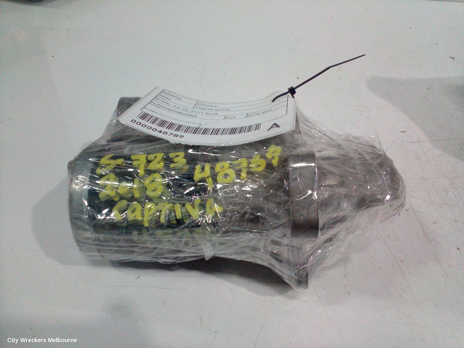 HOLDEN CAPTIVA STARTER, PETROL, 3.0, CG, 01/2011 - 06/2018