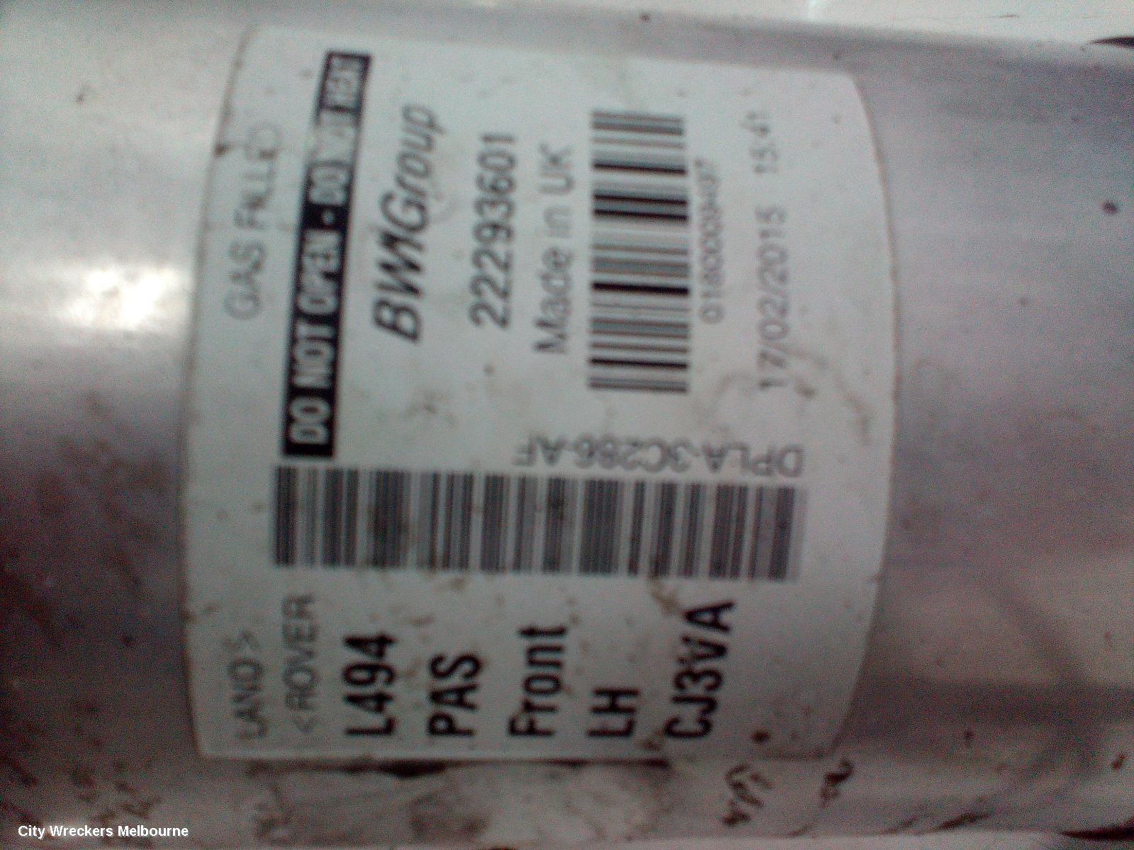 LAND ROVER RANGEROVER SPORT LEFT FRONT STRUT, AIR TYPE, NON VARIABLE DAMPENING, L494, 12/2013 - 04/2022
