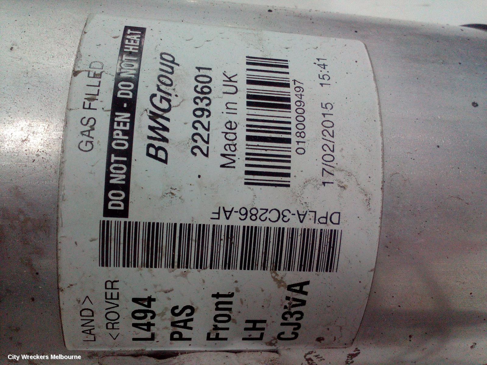 LAND ROVER RANGEROVER SPORT LEFT FRONT STRUT, AIR TYPE, NON VARIABLE DAMPENING, L494, 12/2013 - 04/2022