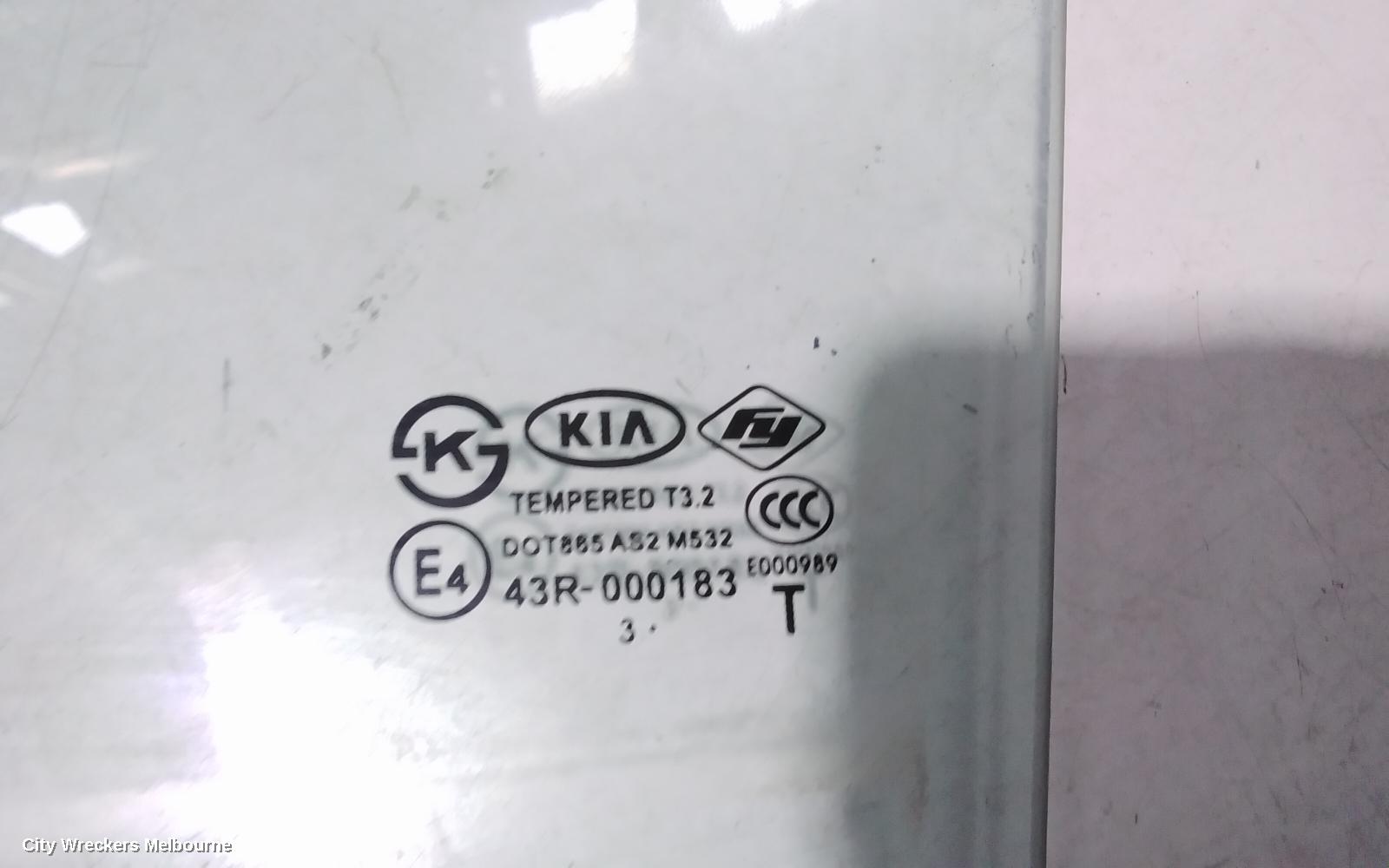 KIA CERATO LEFT REAR DOOR WINDOW, YD, HATCH, 04/2013 - 05/2018