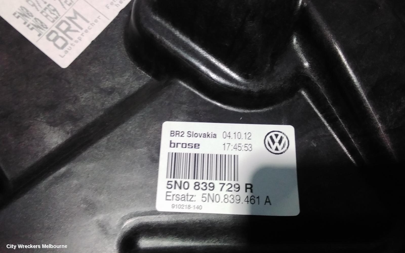 VOLKSWAGEN TIGUAN LEFT REAR WND REG/MOTOR, 5N, POWER, 05/2008 ONWARDS