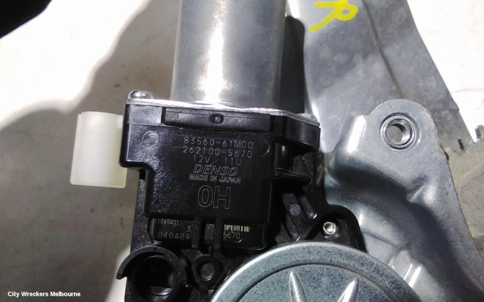 SUZUKI SWIFT LEFT REAR WND REG/MOTOR, FZ, POWER, 08/2010 - 03/2017
