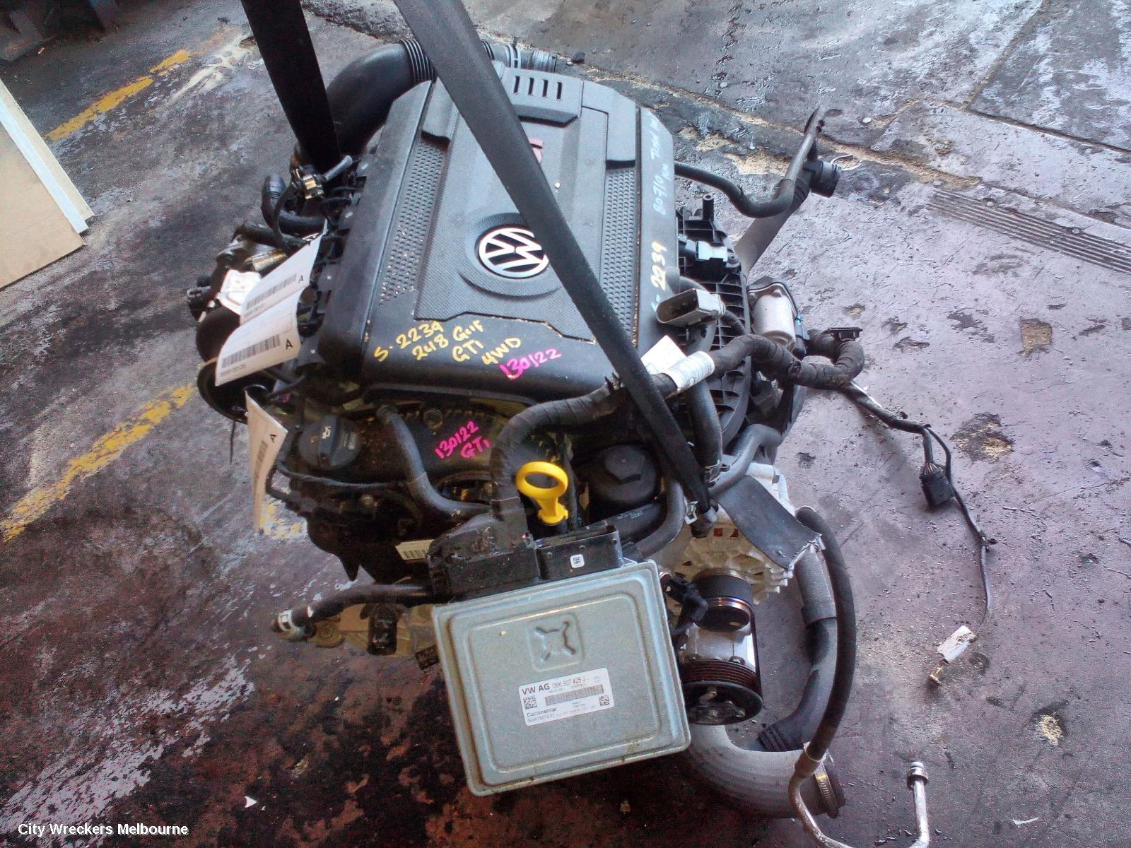 VOLKSWAGEN GOLF ENGINE, PETROL, 2.0, TURBO, GEN 7, DLBA CODE, 03/2017 - 08/2020