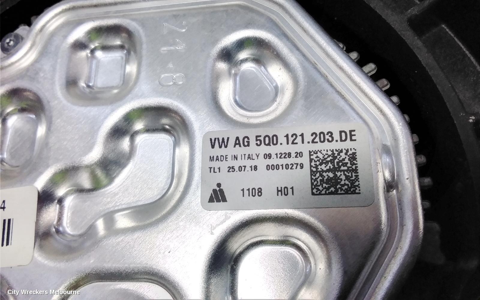 VOLKSWAGEN GOLF FAN, DUAL FAN ASSY, 2.0, PETROL, CHHA/CHHB/CJXB/CXDA/DJHB/CJXD/DLBA CODE, 320W/200W (BROSE), GEN 7, 01/2013 - 08/2020