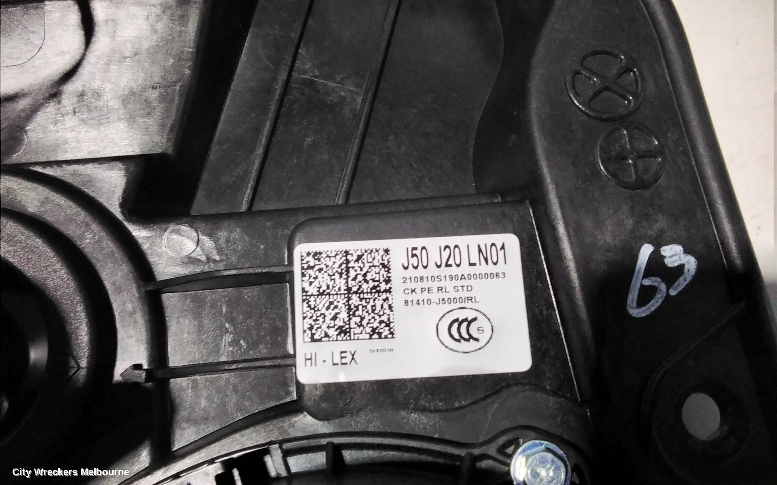 KIA STINGER LEFT REAR WND REG/MOTOR, CK, 06/2017 - 04/2023