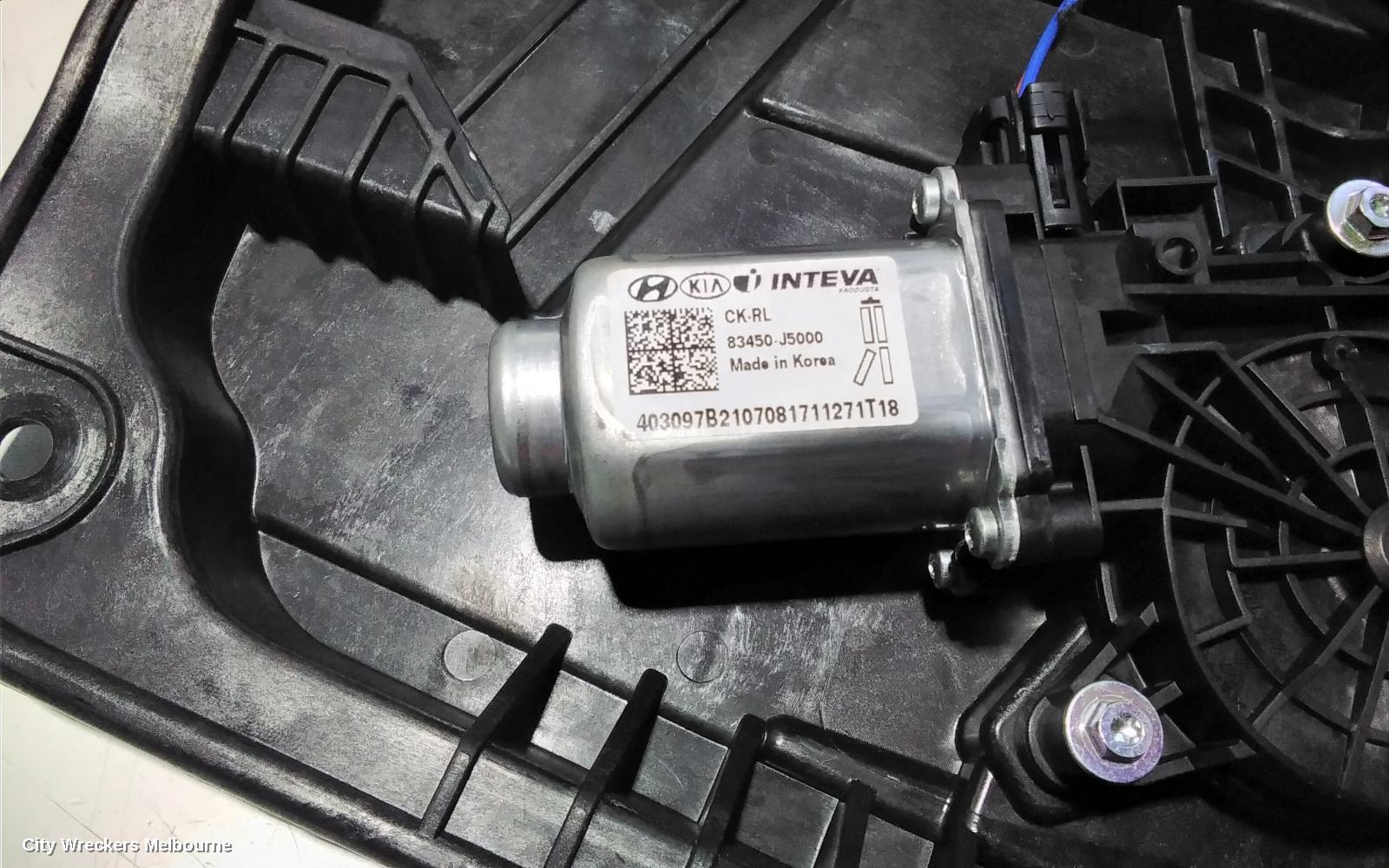 KIA STINGER LEFT REAR WND REG/MOTOR, CK, 06/2017 - 04/2023