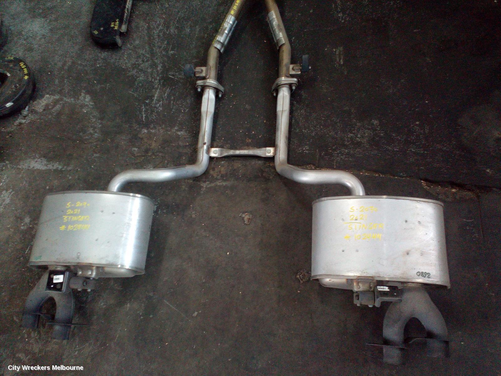 KIA STINGER EXHAUST SYSTEM, CK, 06/2017 - 04/2023