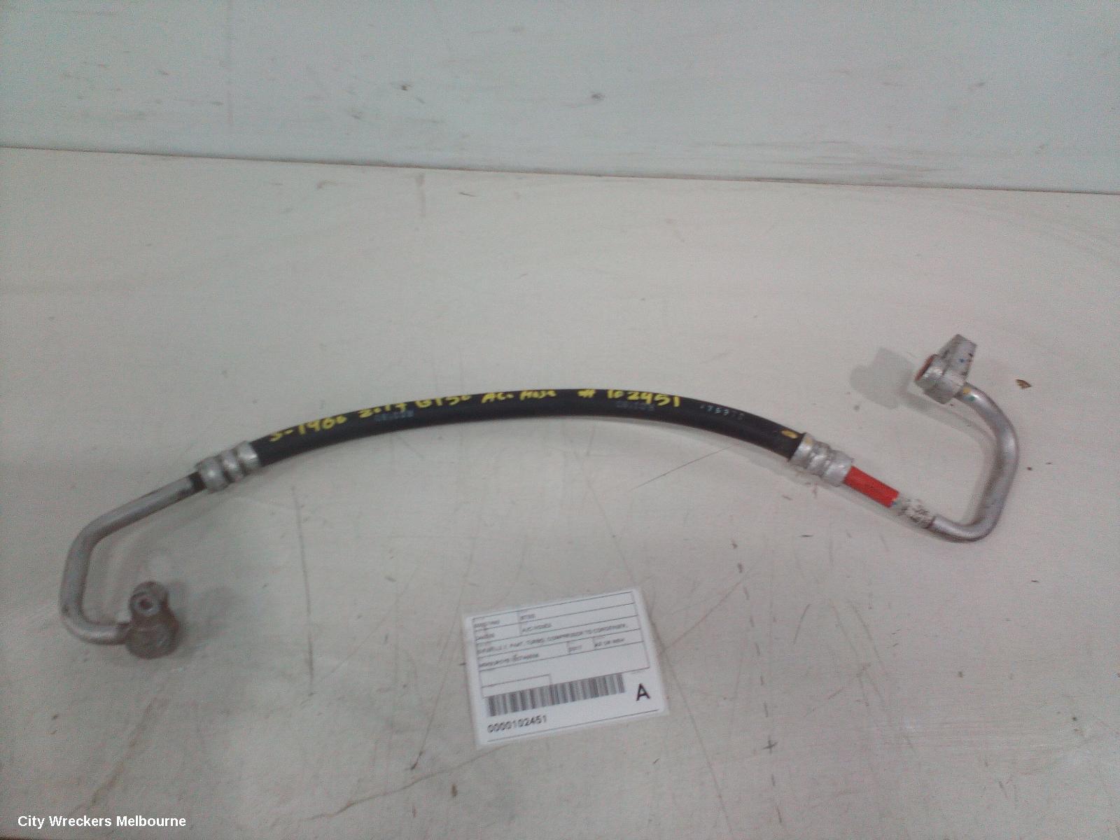 MAZDA BT50 A/C HOSES, DIESEL, 2.2, P4AT, TURBO, COMPRESSOR TO CONDENSER, UP-UR, 10/2011 - 06/2020