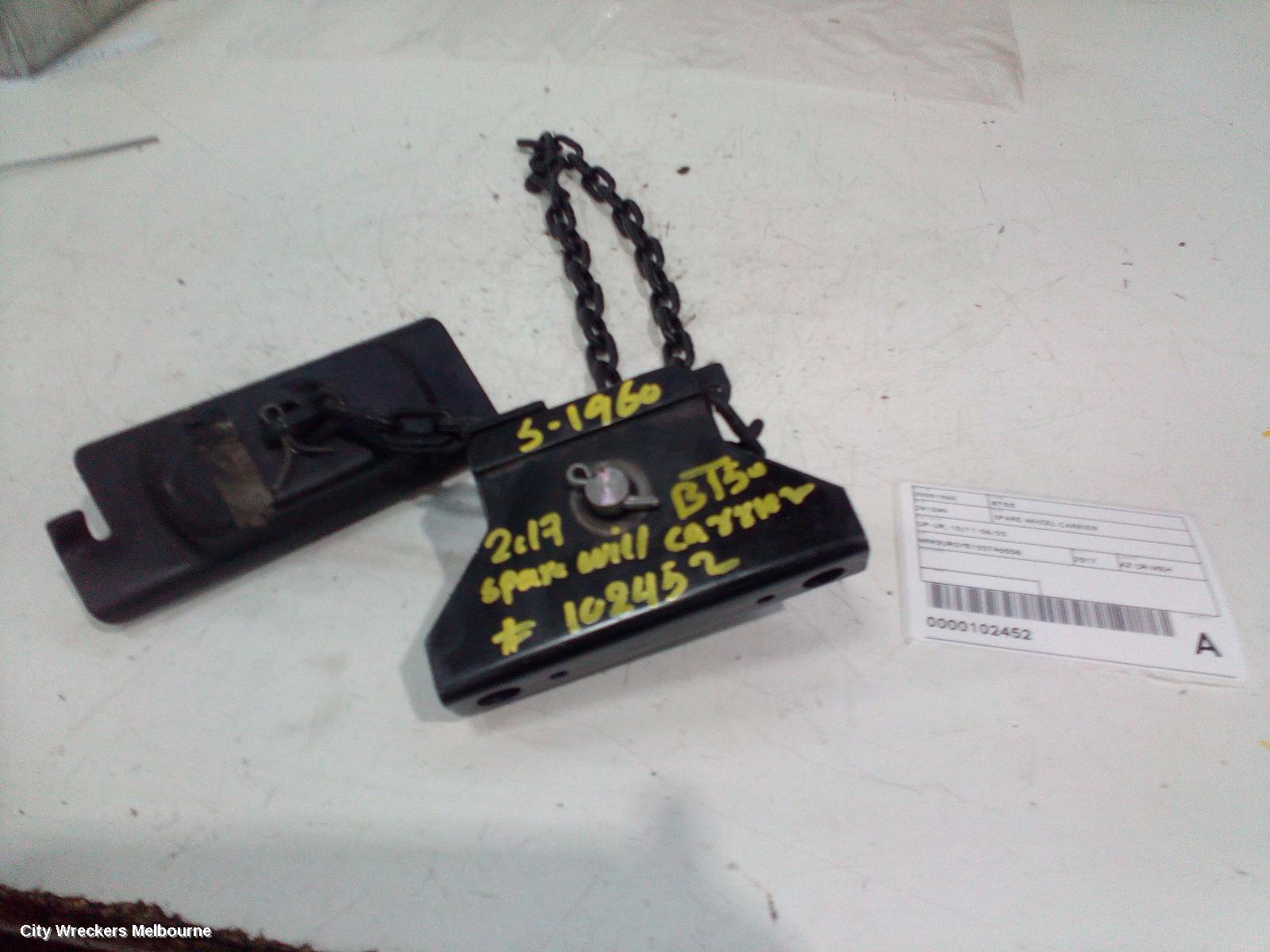 MAZDA BT50 SPARE WHEEL CARRIER, UP-UR, 10/2011 - 06/2020