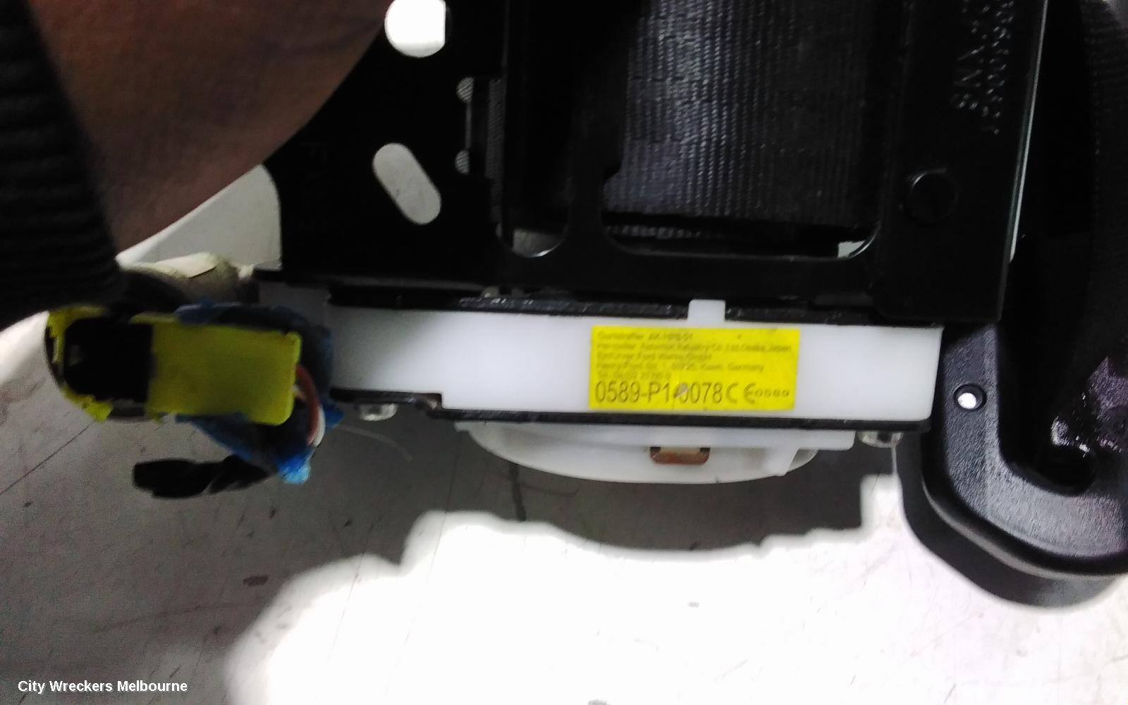 MAZDA BT50 SEATBELT/STALK, LH FRONT, SEAT BELT ONLY, SINGLE CAB, UP-UR, BENCH SEAT TYPE, 10/2011 - 06/2020