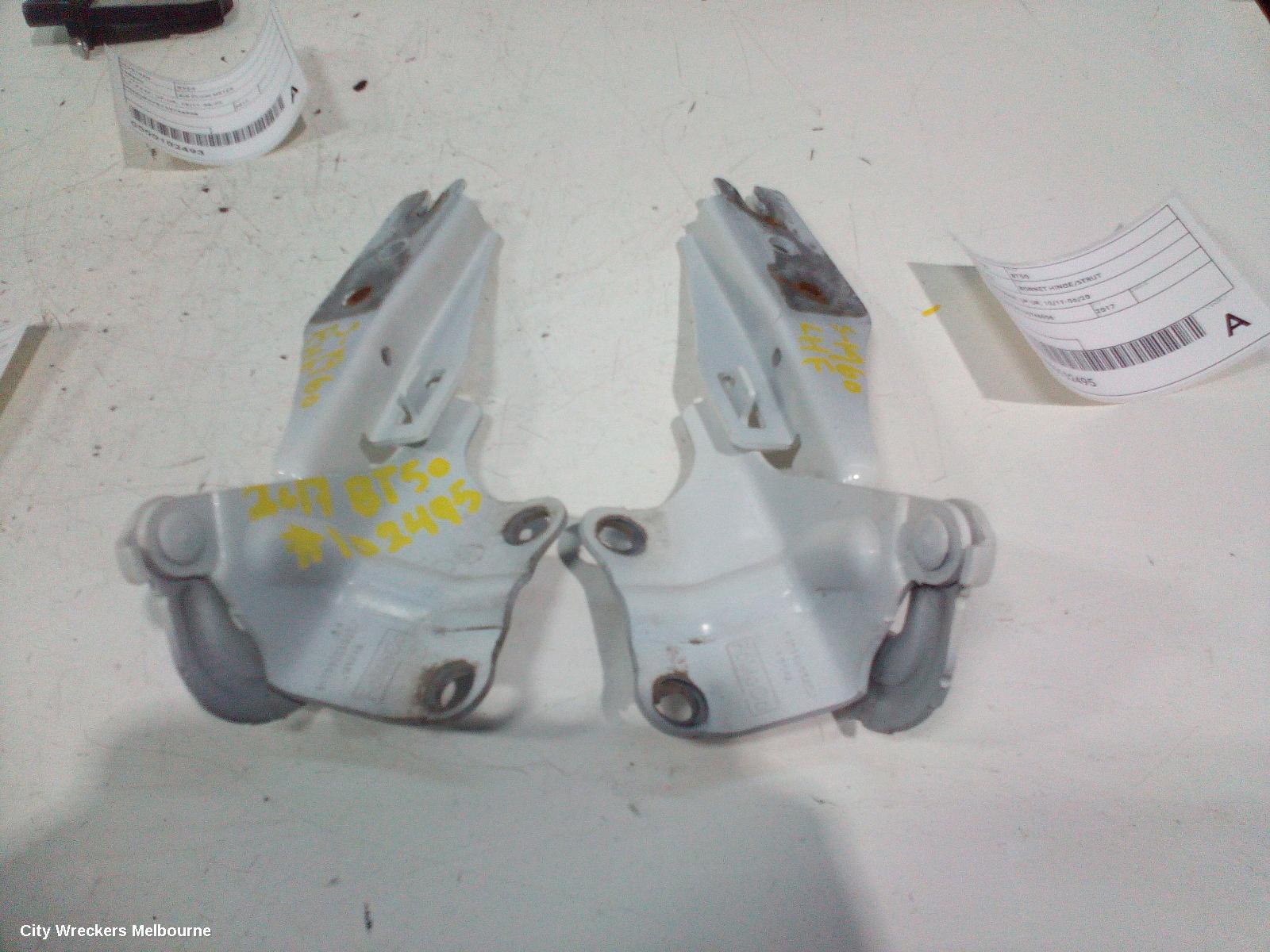 MAZDA BT50 BONNET HINGE/STRUT, HINGES (PAIR), UP-UR, 10/2011 - 06/2020