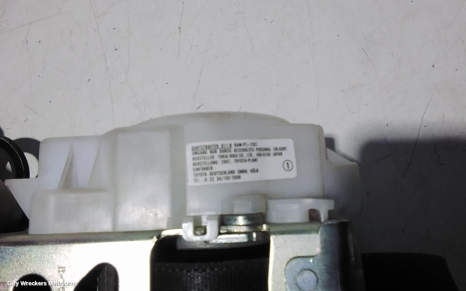 TOYOTA TARAGO SEATBELT/STALK, RH FRONT, SEAT BELT ONLY, GREY, ACR50R, 03/2006 - 03/2012