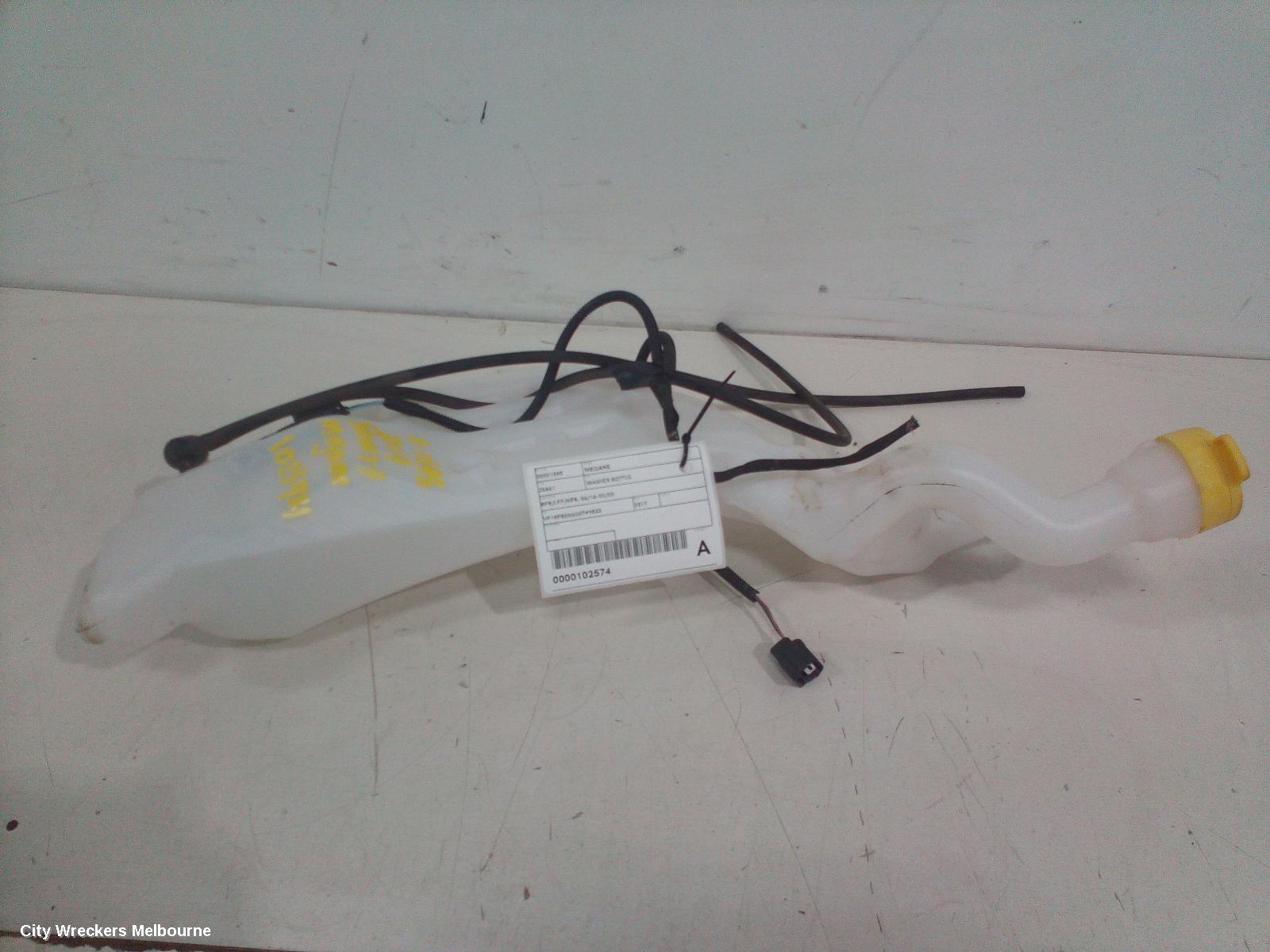 RENAULT MEGANE WASHER BOTTLE, BFB/LFF/KFB, 06/2016 - 02/2020
