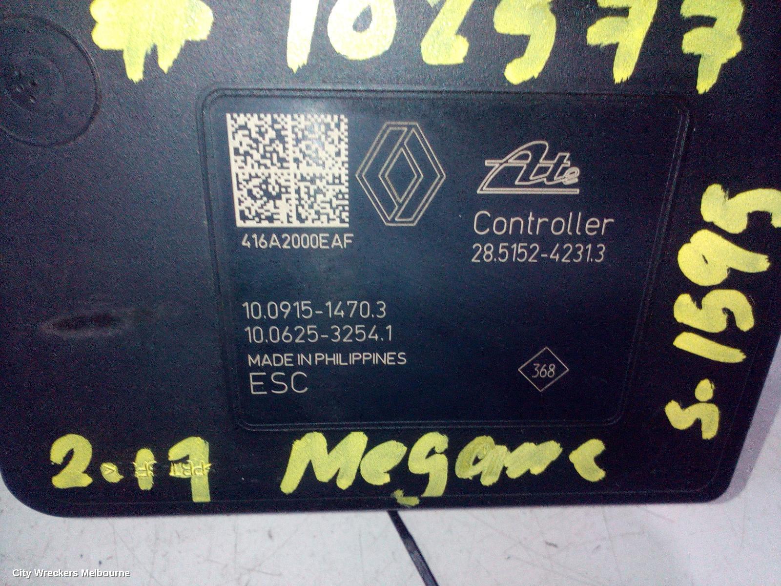 RENAULT MEGANE ABS PUMP/MODULATOR, GEN 4, 06/2016 - 02/2020