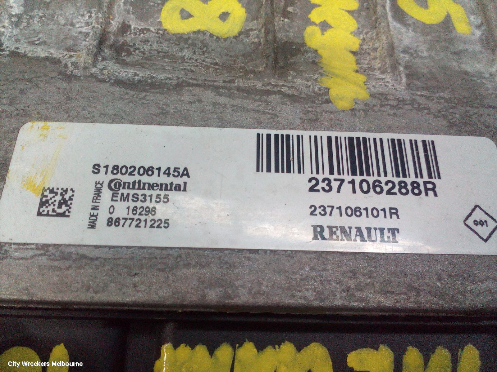 RENAULT MEGANE ECU, ENGINE ECU, 1.2, PETROL, ECU ONLY, BFB/LFF/KFB, 06/2016 - 02/2020