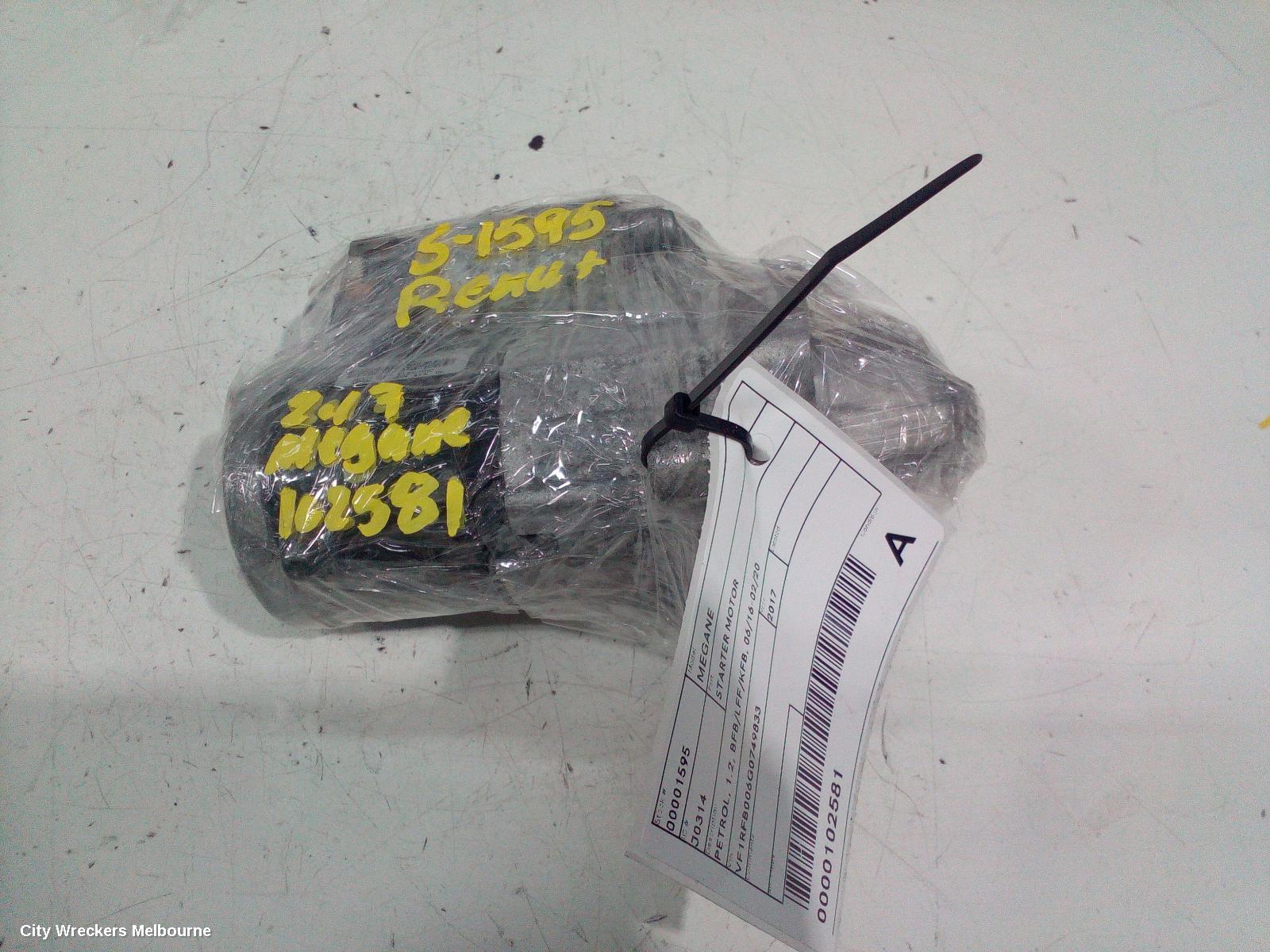 RENAULT MEGANE STARTER, PETROL, 1.2, BFB/LFF/KFB, 06/2016 - 02/2020