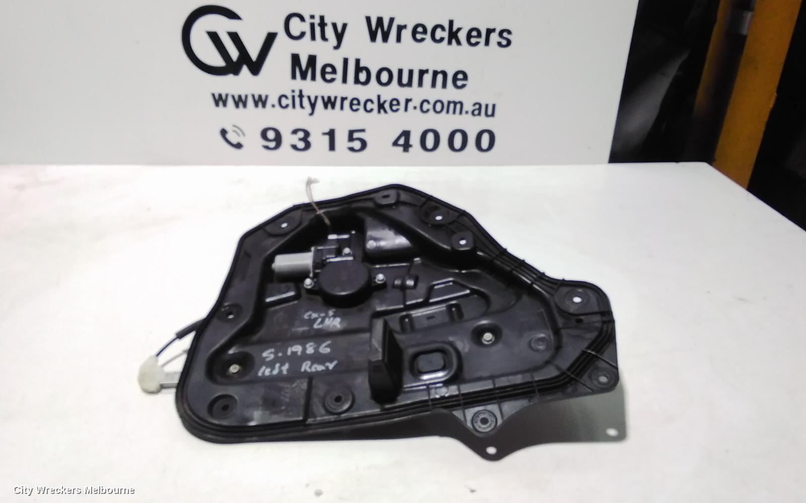 MAZDA CX5 LEFT REAR WND REG/MOTOR, KE, 02/2012 - 12/2016
