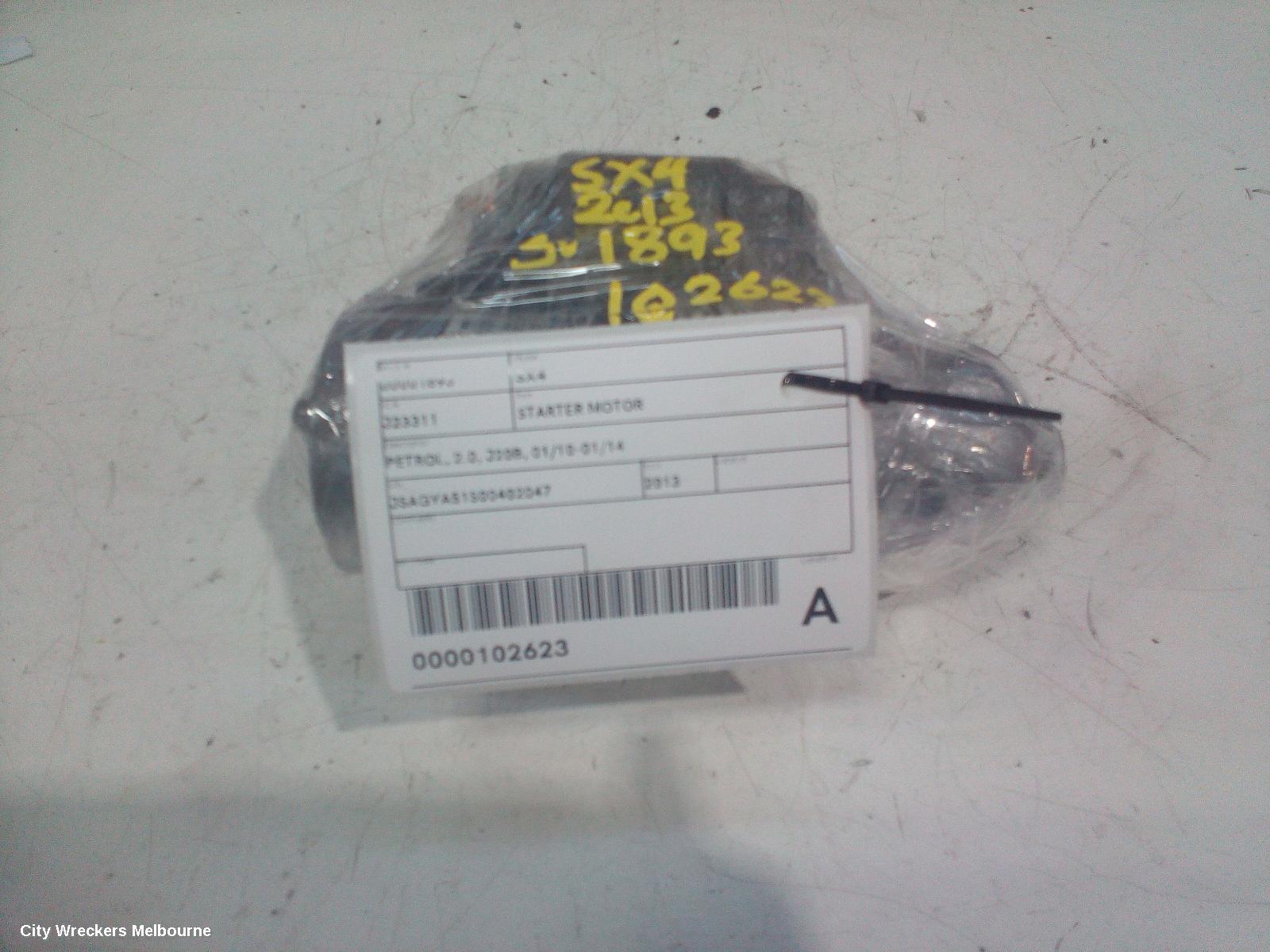 SUZUKI SX4 STARTER, PETROL, 2.0, J20B, 01/2010 - 01/2014