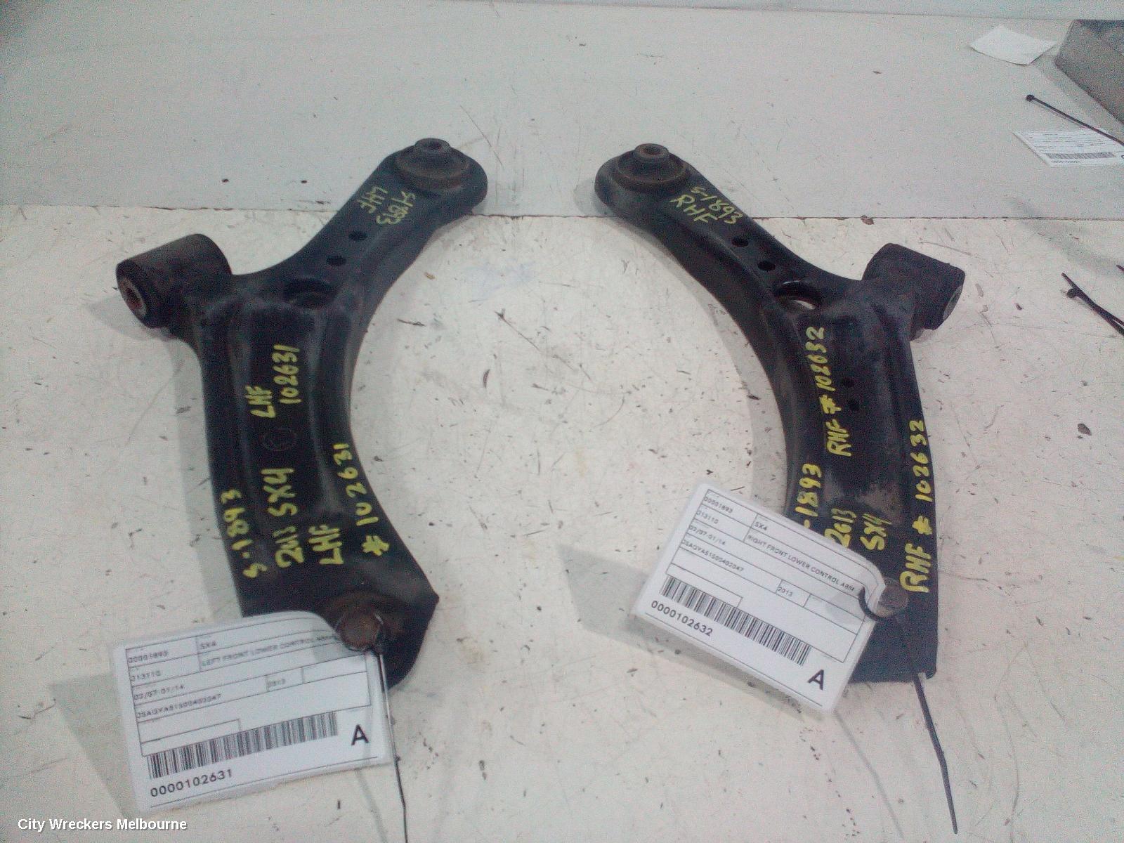 SUZUKI SX4 LEFT FRONT LOWER CONTROL ARM, 01/2007 - 01/2014