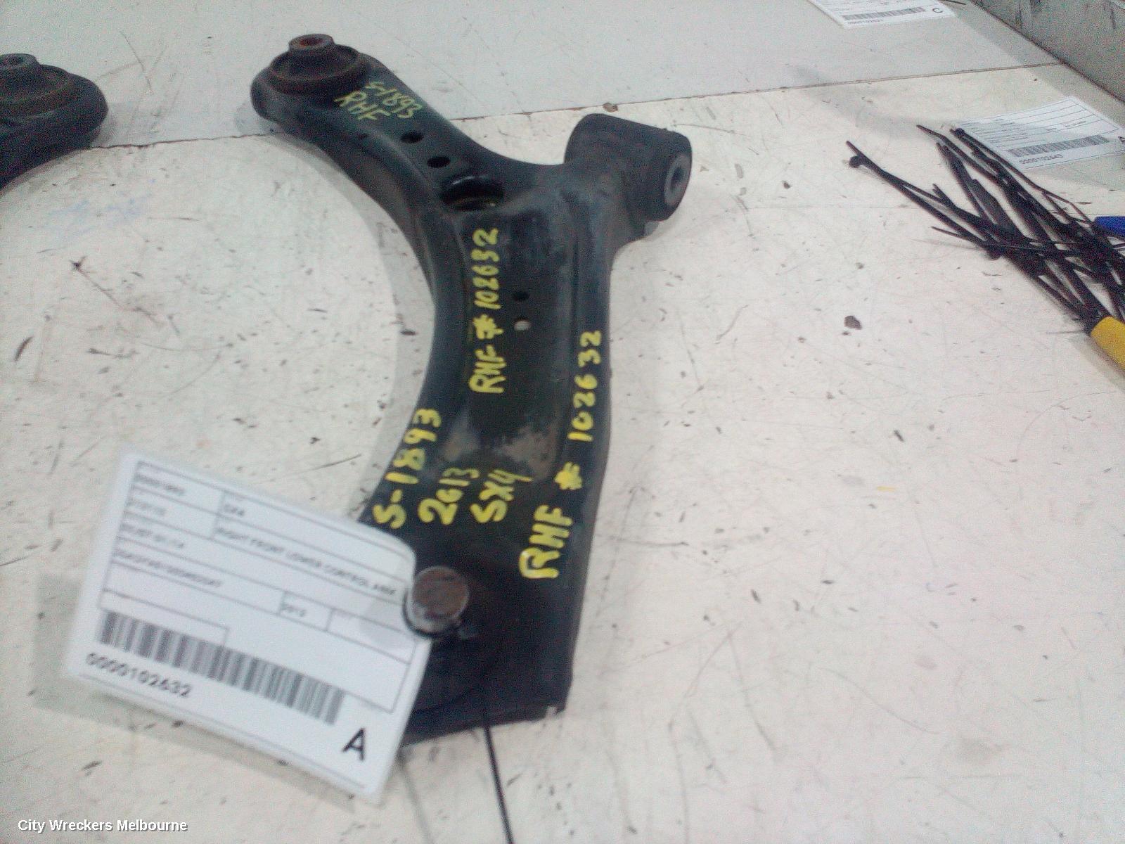 SUZUKI SX4 RIGHT FRONT LOWER CONTROL ARM, 01/2007 - 01/2014