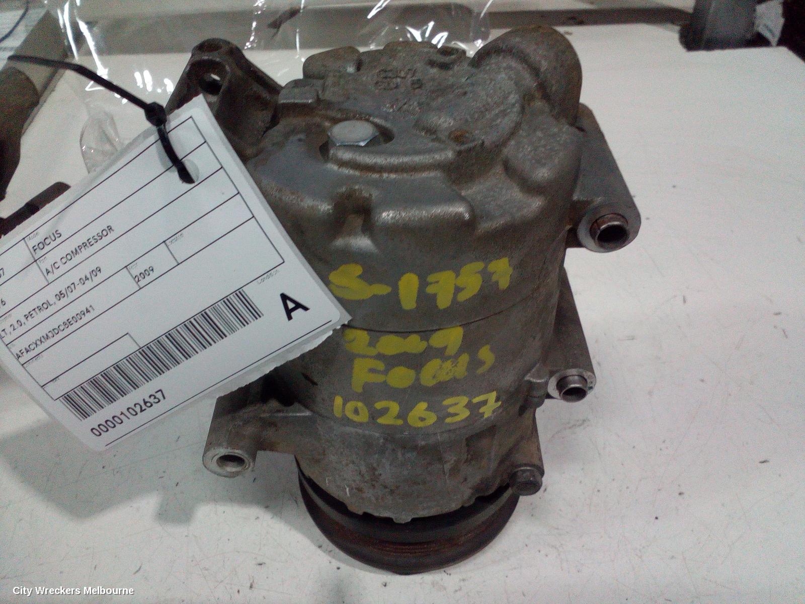 FORD FOCUS A/C COMPRESSOR, LT, 2.0, PETROL, 05/2007 - 04/2009