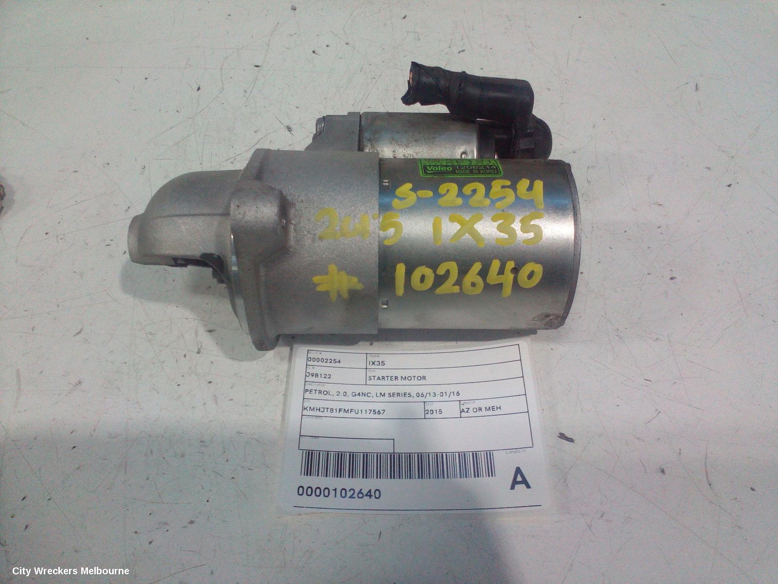 HYUNDAI IX35 STARTER, PETROL, 2.0, G4NC, LM SERIES, 06/2013 - 01/2016