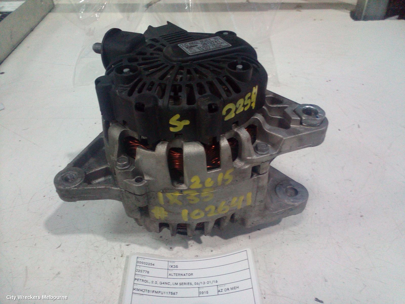 HYUNDAI IX35 ALTERNATOR, PETROL, 2.0, G4NC, LM SERIES, 06/2013 - 01/2016