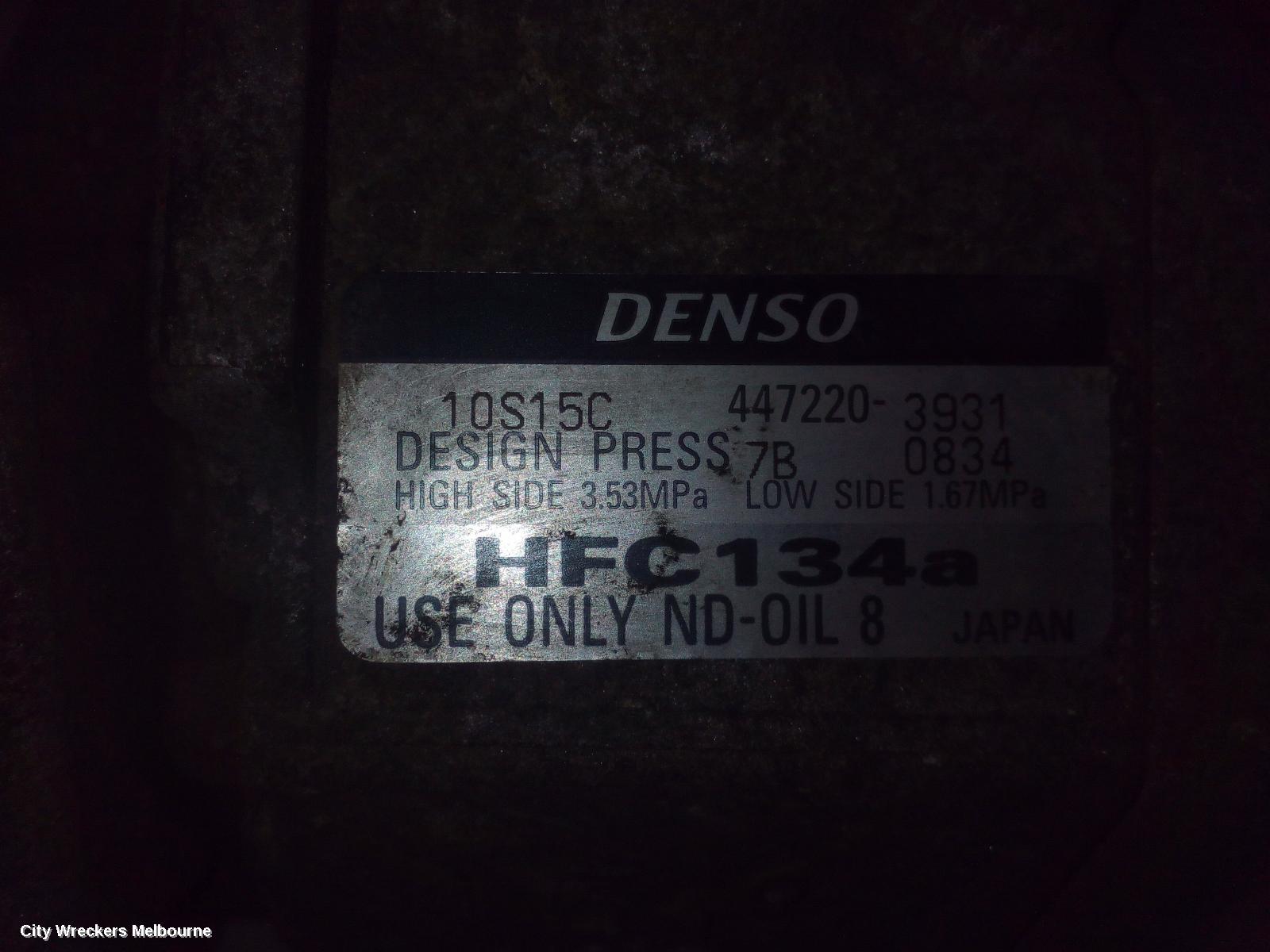 TOYOTA RAV4 A/C COMPRESSOR, ACA2#R, 2.0, 1AZ-FE, PETROL, ND 10S15C, 07/2000 - 10/2003