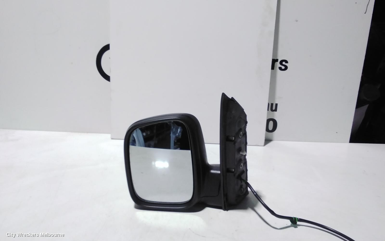 VOLKSWAGEN CADDY LEFT DOOR MIRROR, 2K, POWER, TEXTURED, 12/2004 - 06/2015