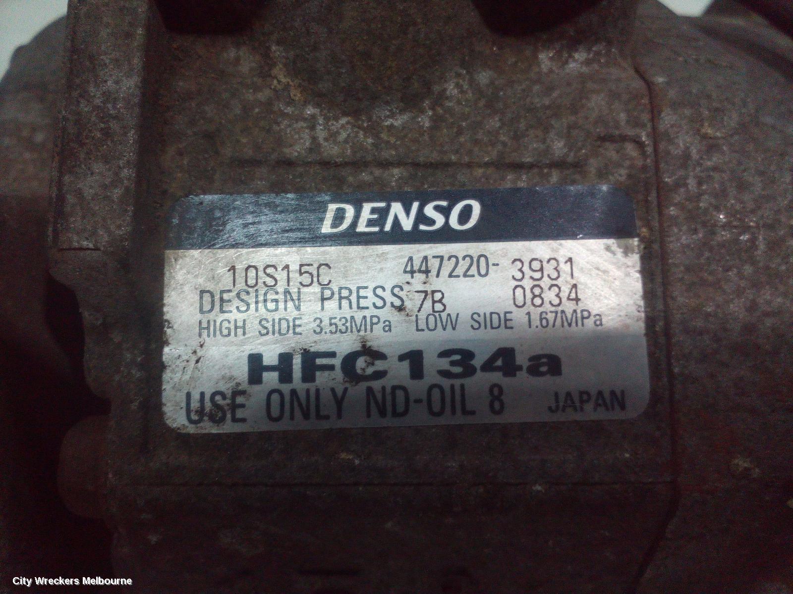TOYOTA RAV4 A/C COMPRESSOR, ACA2#R, 2.0, 1AZ-FE, PETROL, ND 10S15C, 07/2000 - 10/2003