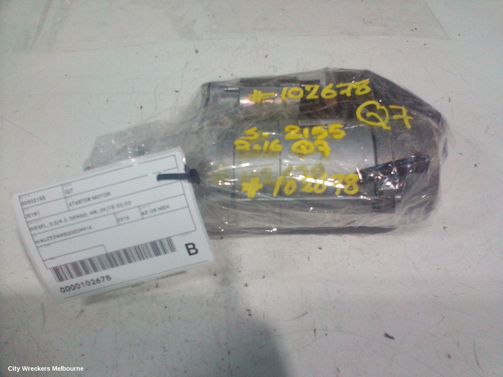 AUDI Q7 STARTER, DIESEL, 3.0/4.2, DENSO, 4M, 09/2015 - 03/2020