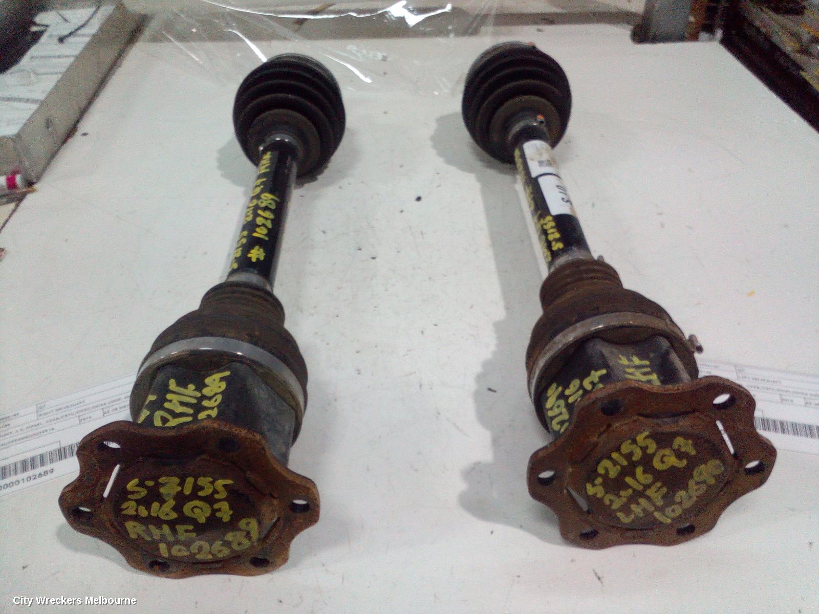 AUDI Q7 LEFT DRIVESHAFT, FRONT, 3.0, DIESEL, CZZA/CRTC/DHXC/DHXA CODE, 4M, 09/2015 ONWARDS