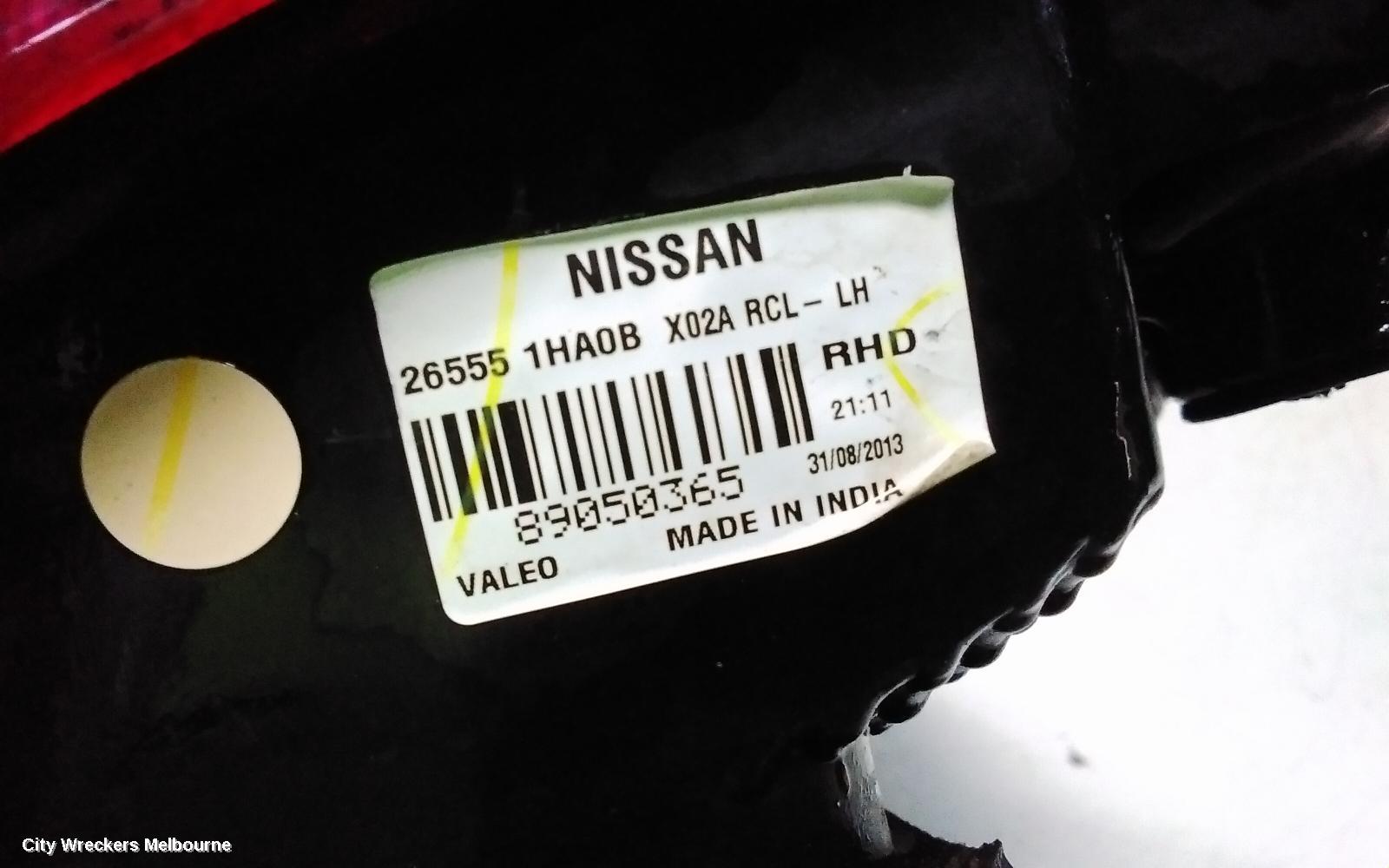 NISSAN MICRA LEFT TAILLIGHT, K13, 12/2012 - 03/2015
