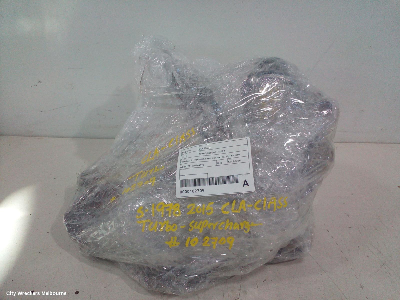 MERCEDES CLA CLASS TURBO SUPERCHARGER, PETROL, 2.0, NON AMG TYPE, C117/X117, 02/2014 - 01/2019