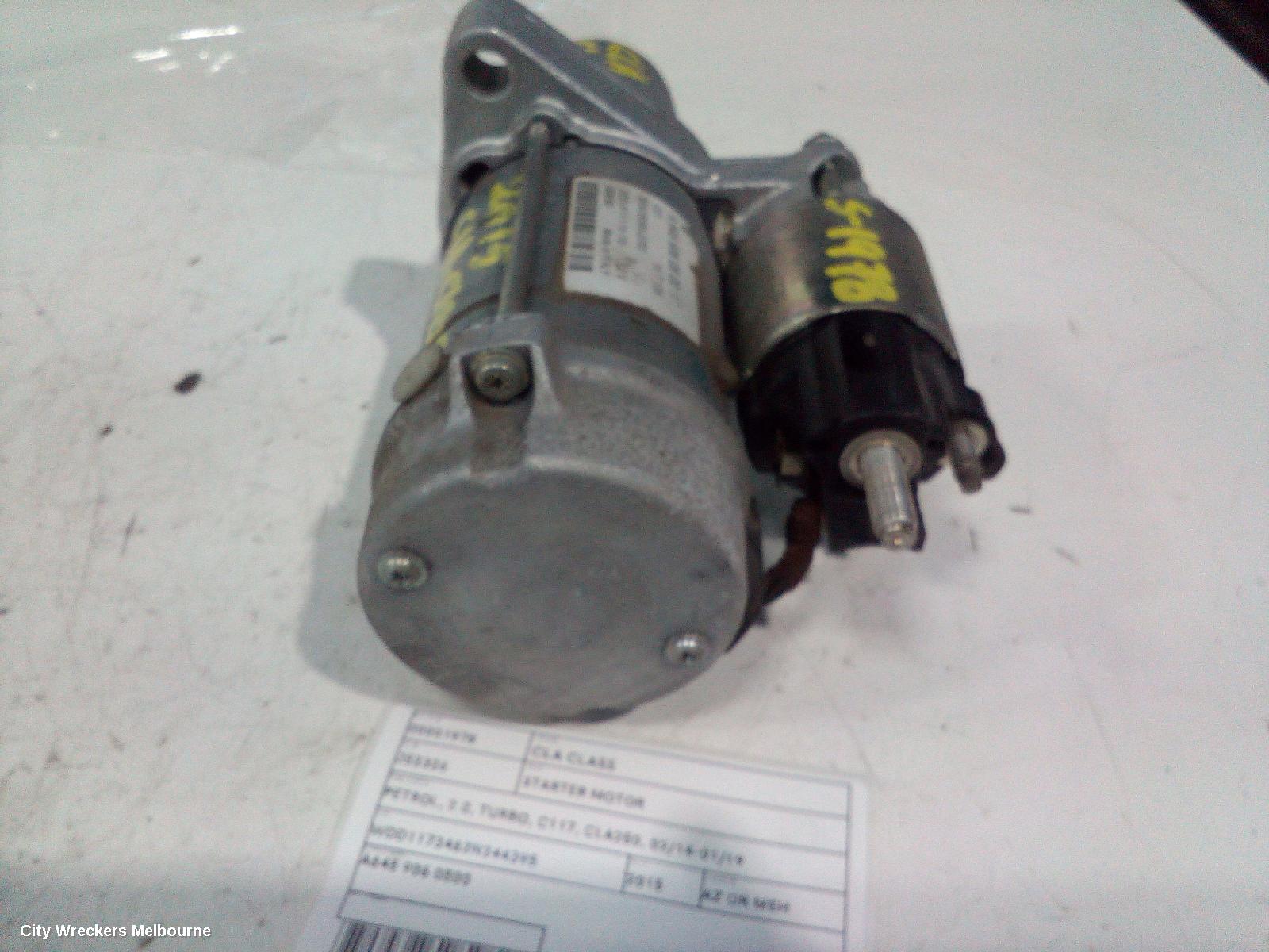 MERCEDES CLA CLASS STARTER, PETROL, 2.0, TURBO, C117, CLA250, 02/2014 - 01/2019