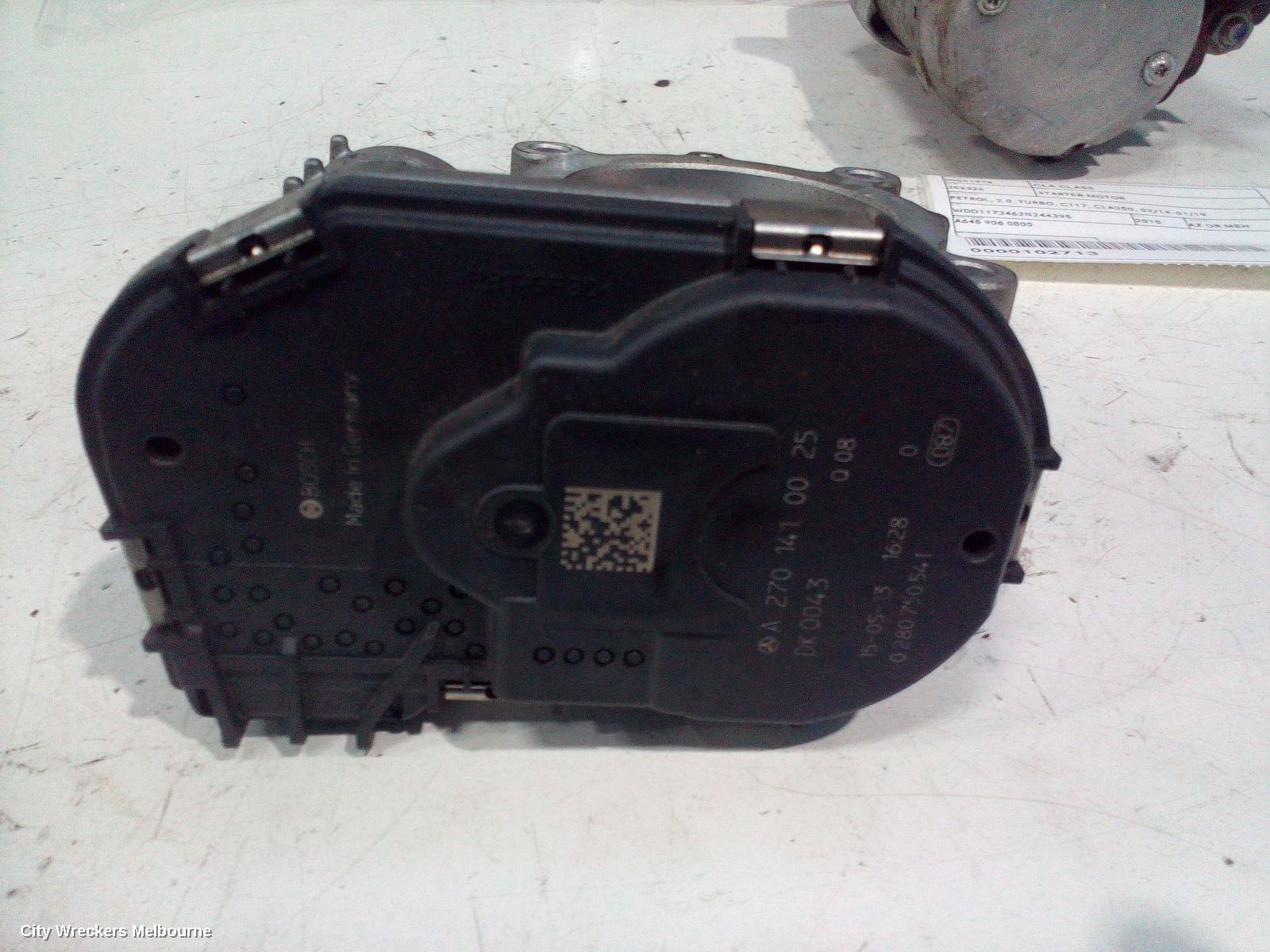 MERCEDES CLA CLASS THROTTLE BODY, 2.0, PETROL, NON AMG, C117/X117, 02/2014 - 01/2019