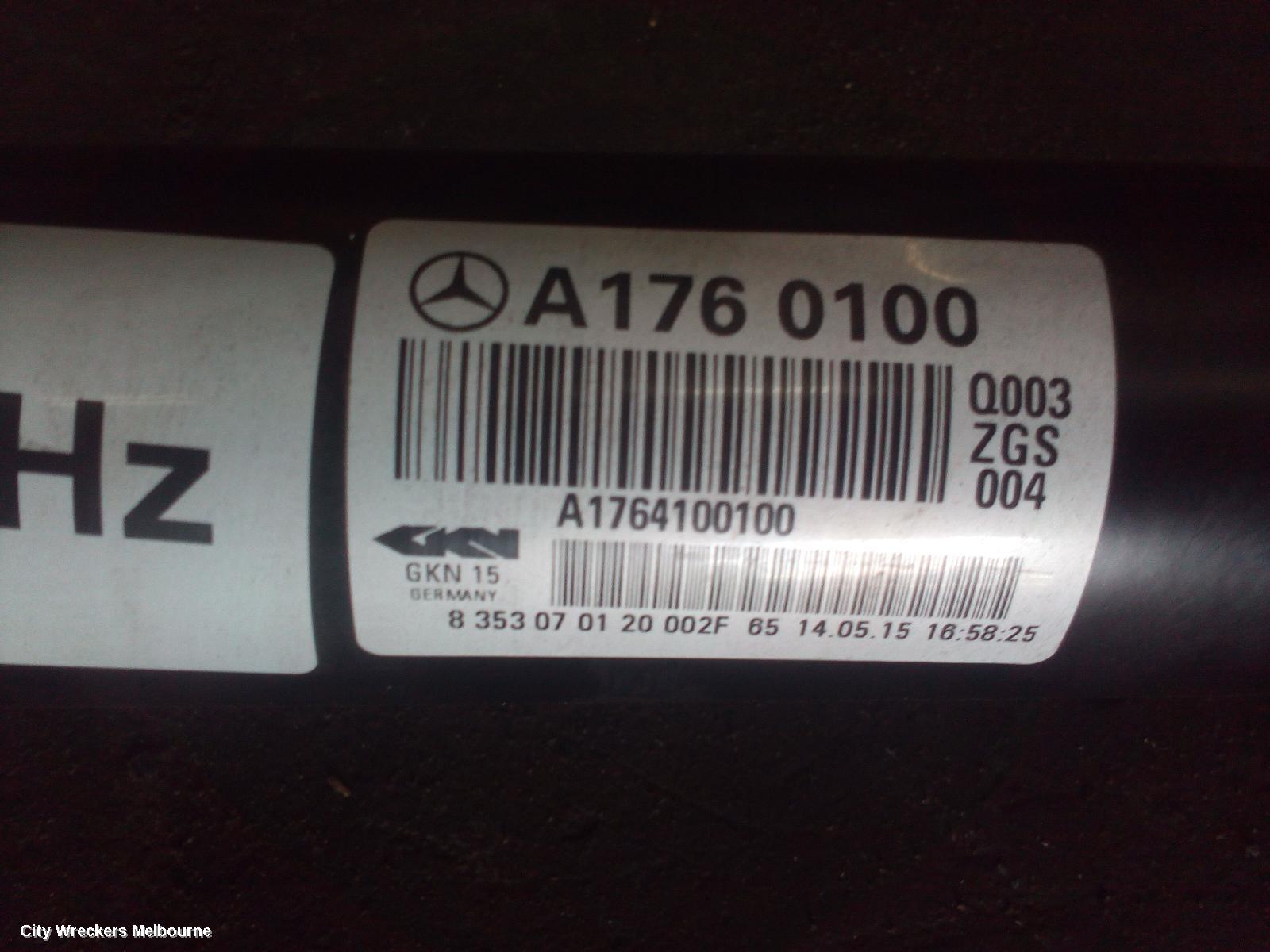 MERCEDES CLA CLASS REAR DRIVE SHAFT, C117/X117, 10/2013 - 01/2019