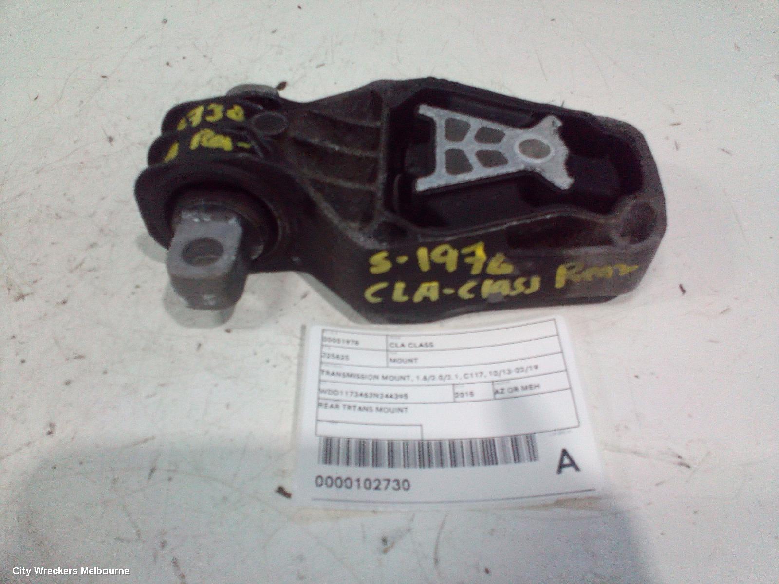 MERCEDES CLA CLASS MOUNT, TRANSMISSION MOUNT, 1.6/2.0/2.1, C117, 10/2013 - 02/2019