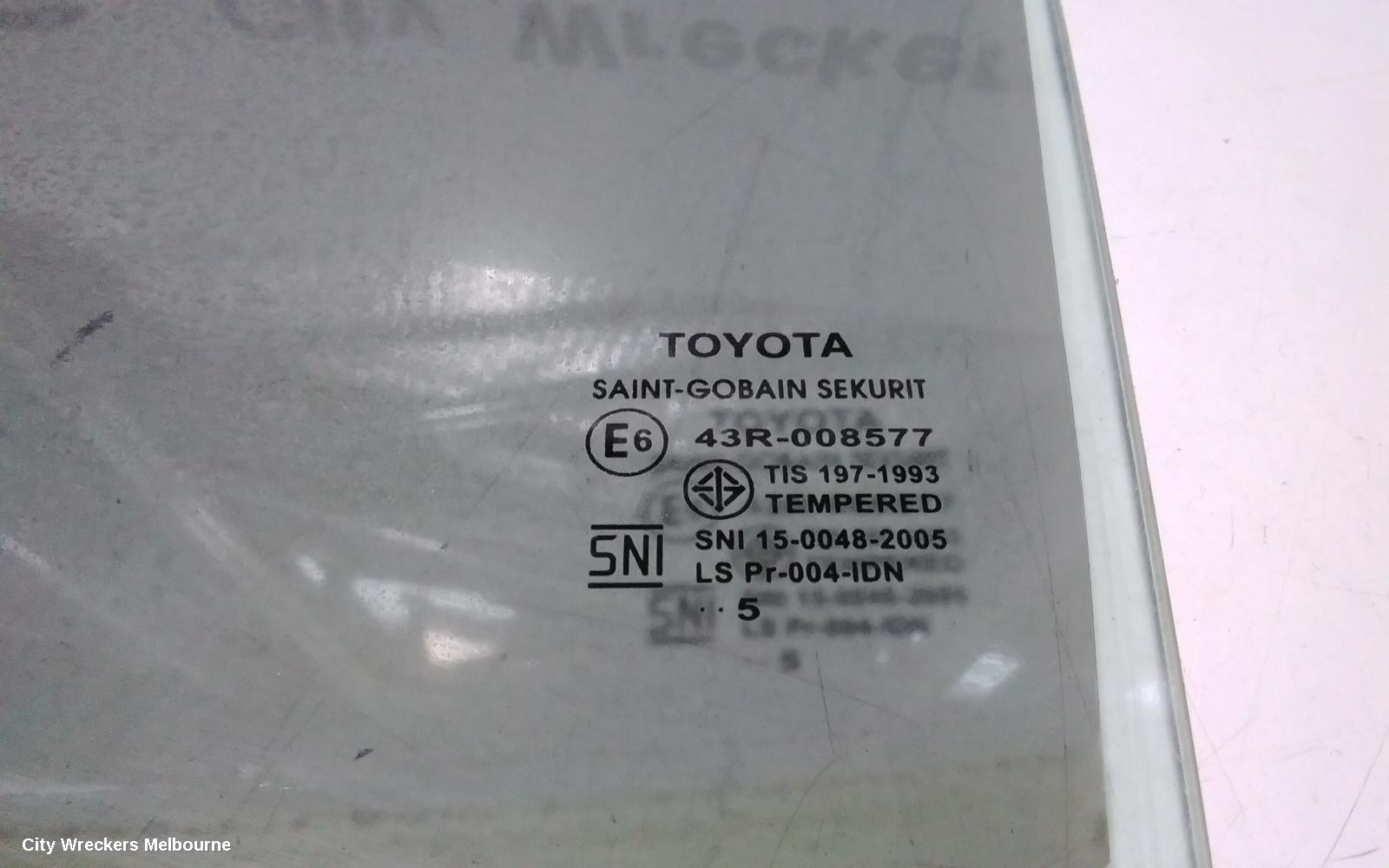 TOYOTA COROLLA LEFT REAR WND REG/MOTOR, ZRE172R, SEDAN, 12/2013 - 06/2019